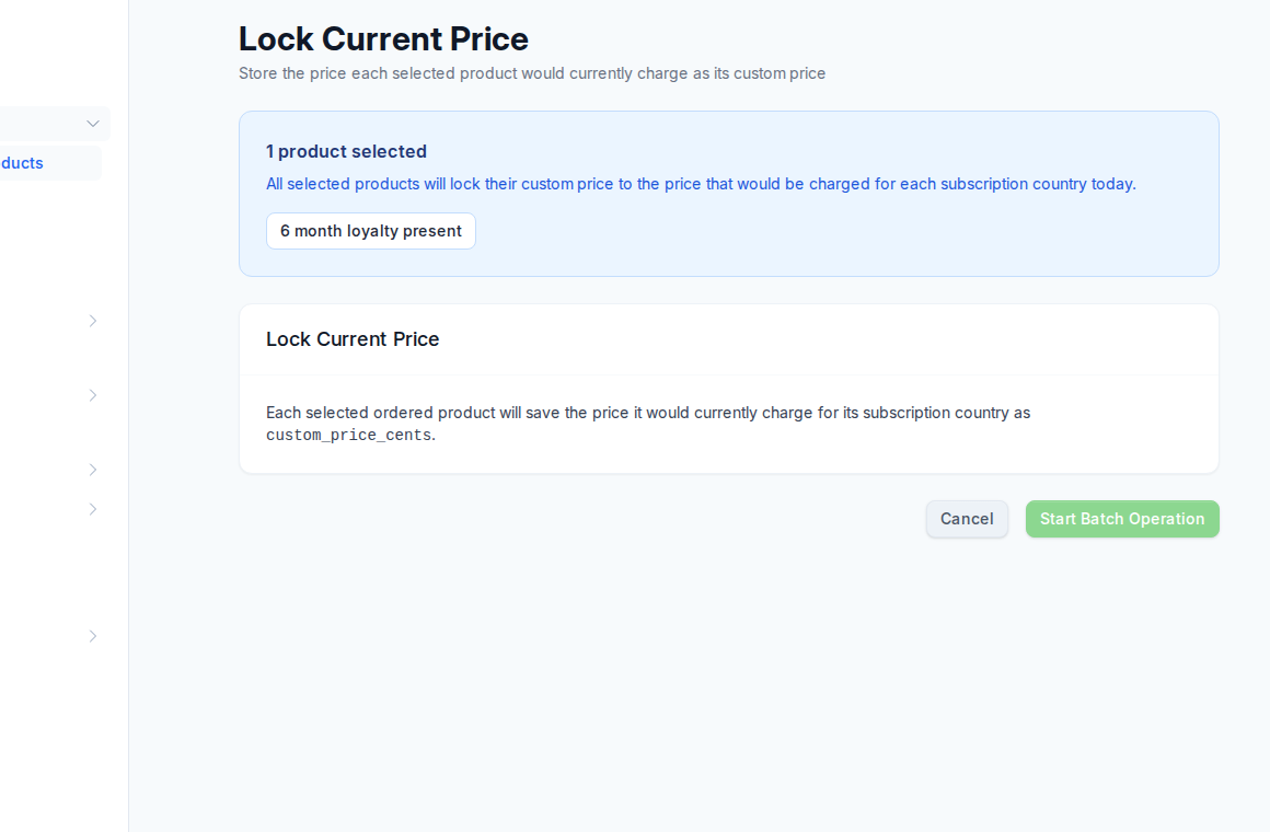 Lock current price batch operation form after starting from filtered subscription products