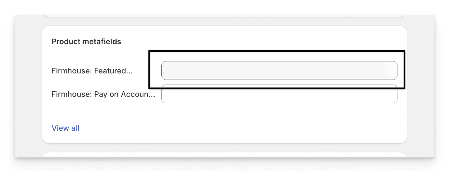 Product metafields section