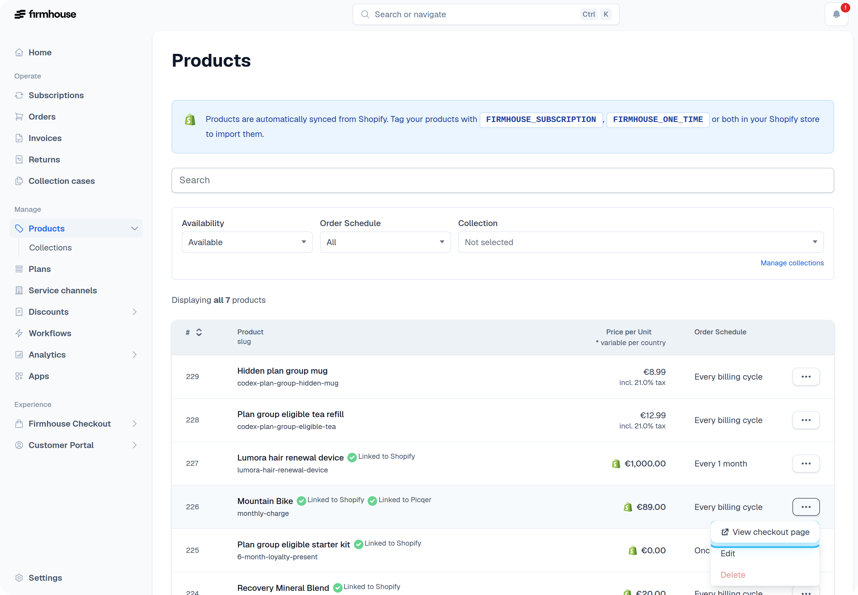 View Checkout Page Button