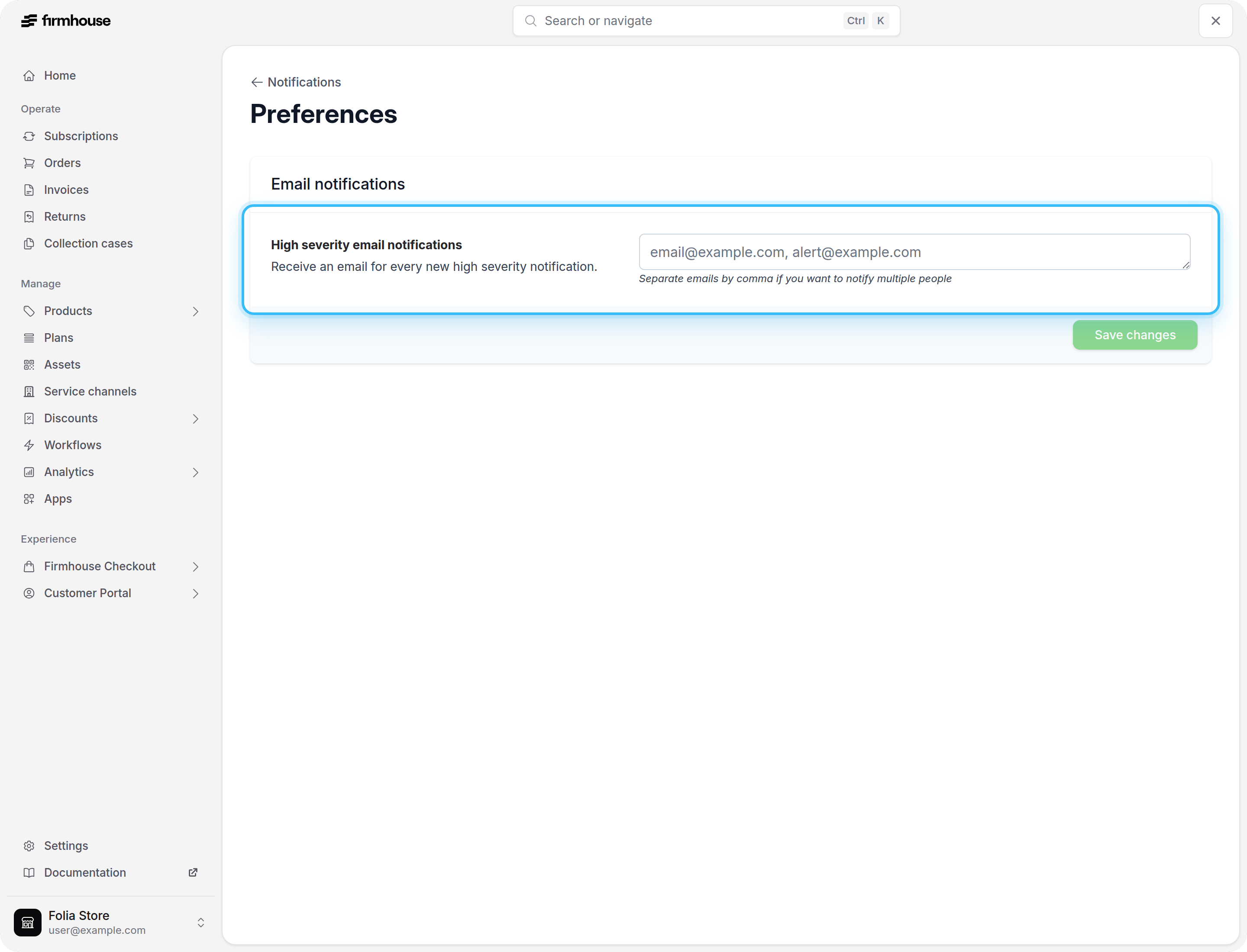 Notification Preferences