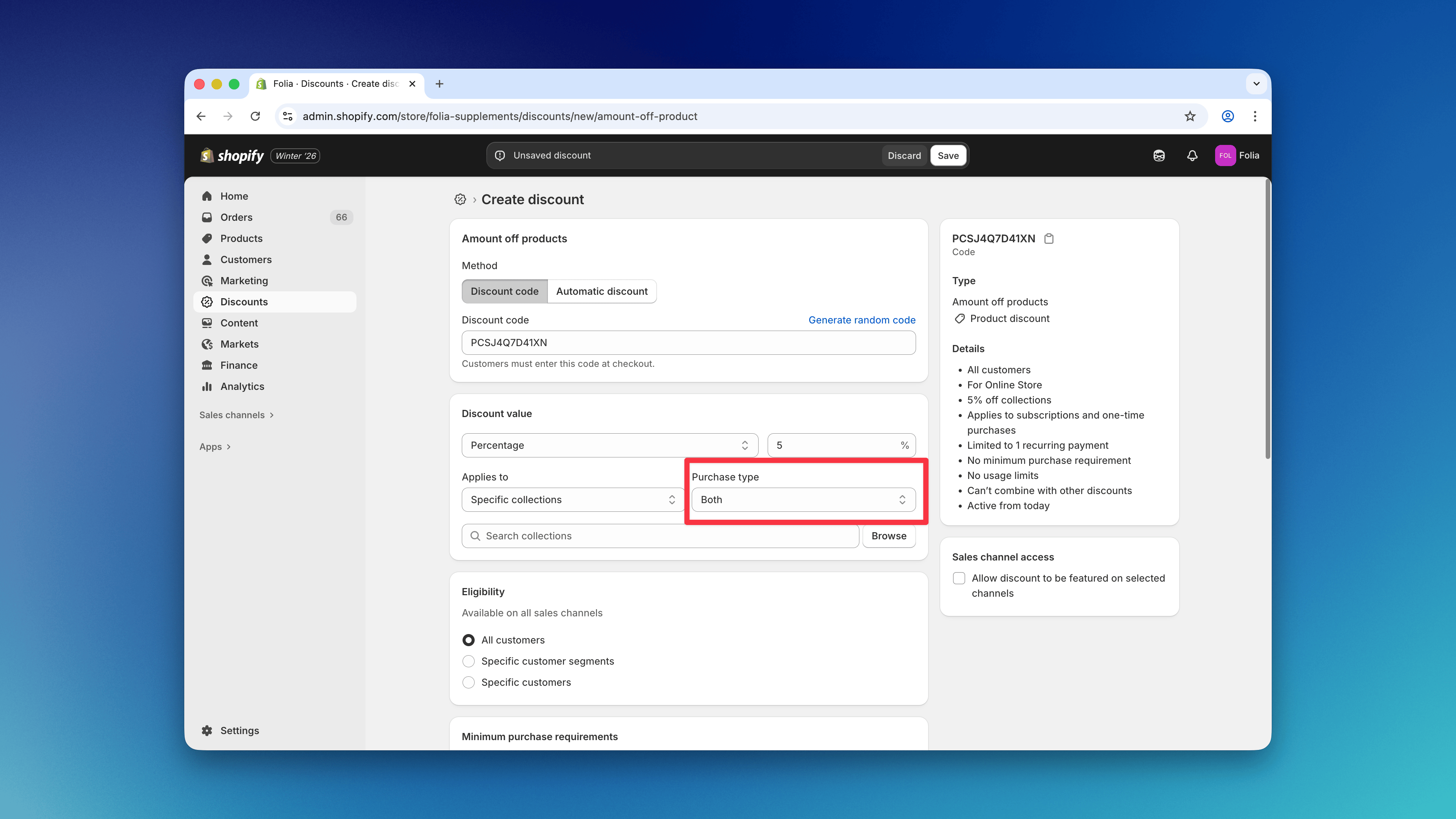 Shopify Discount Configuration - Both