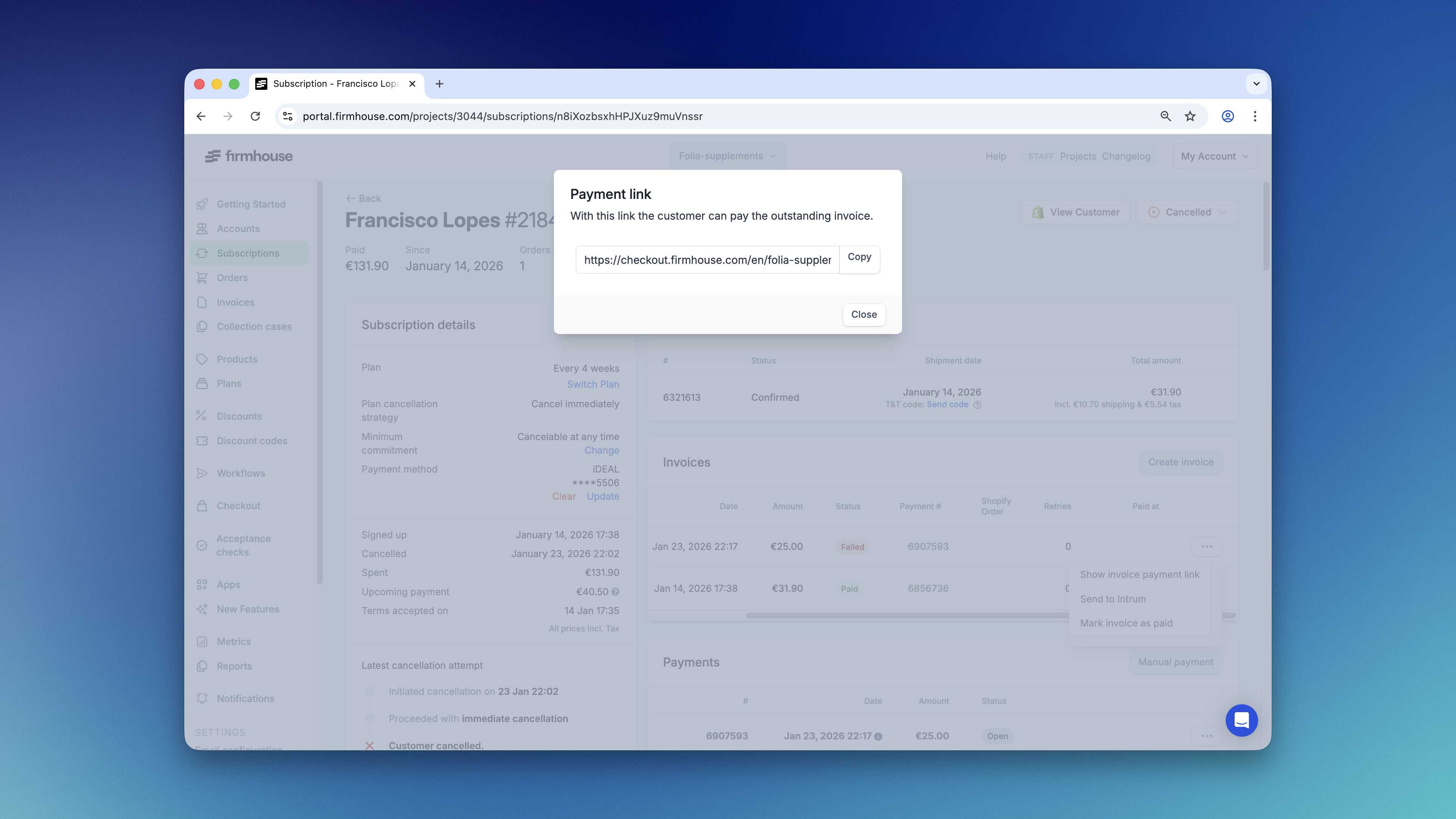 Manual Retry Url Modal