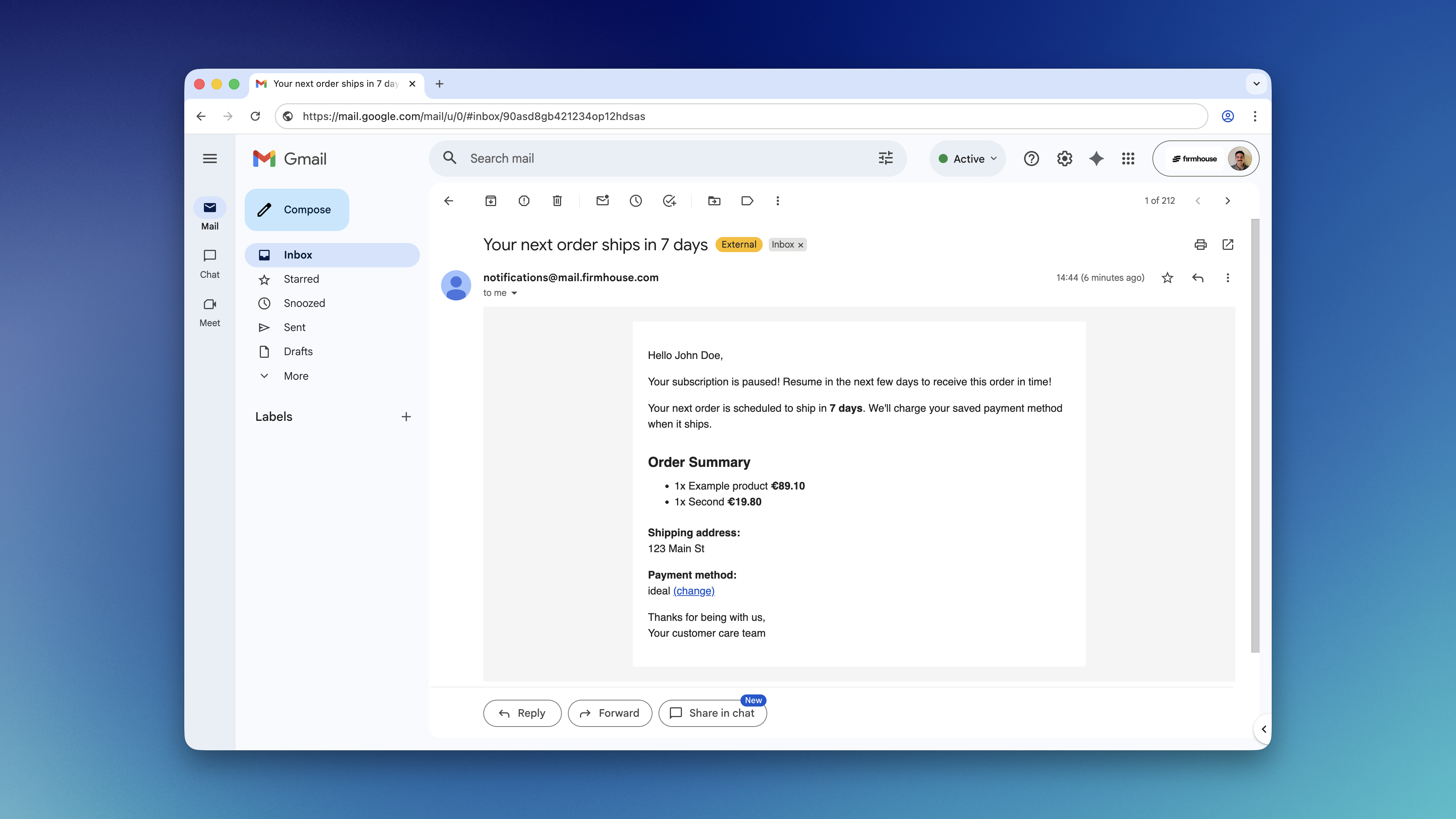 Paused Sub Email Notification