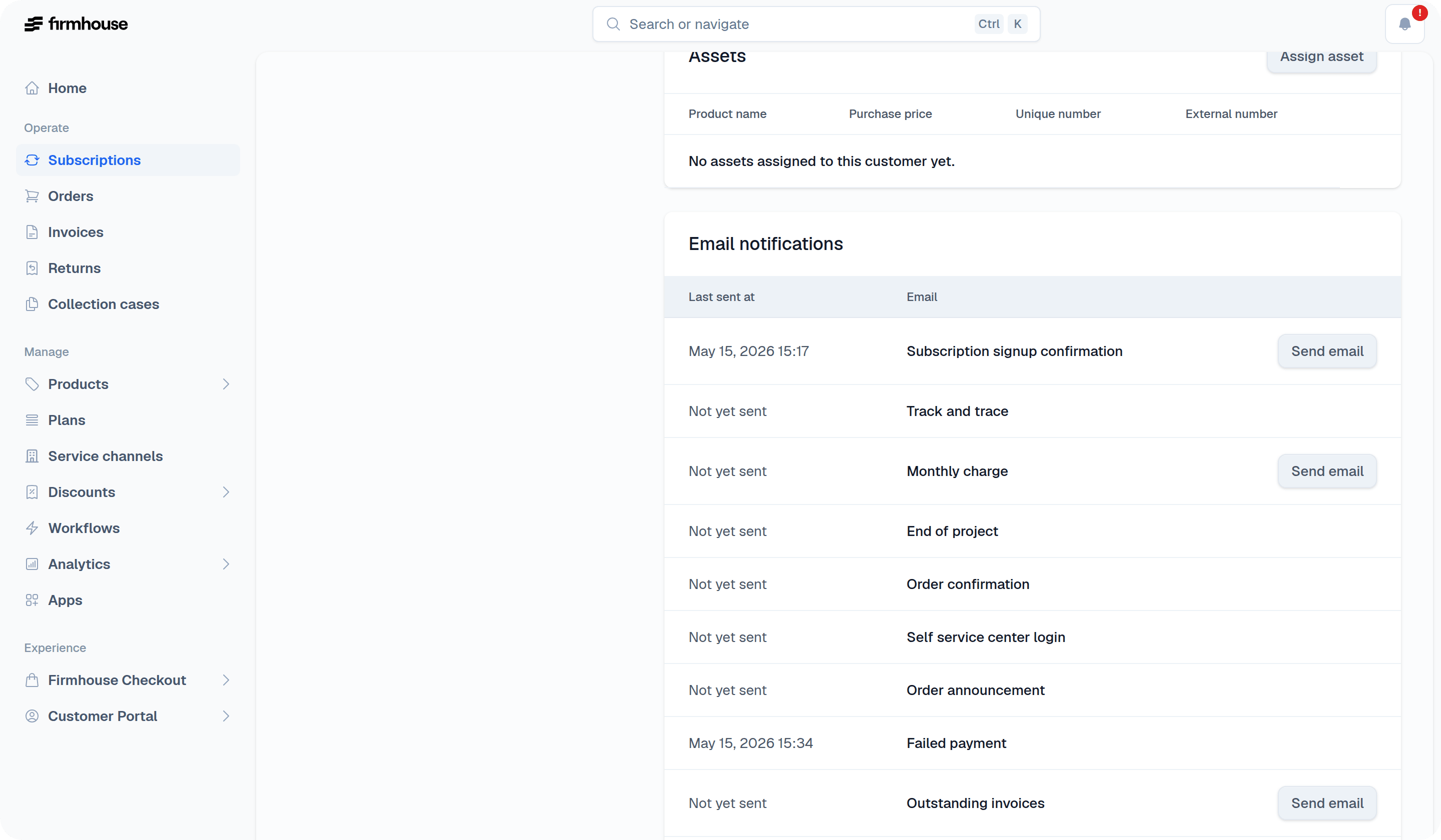 Email history