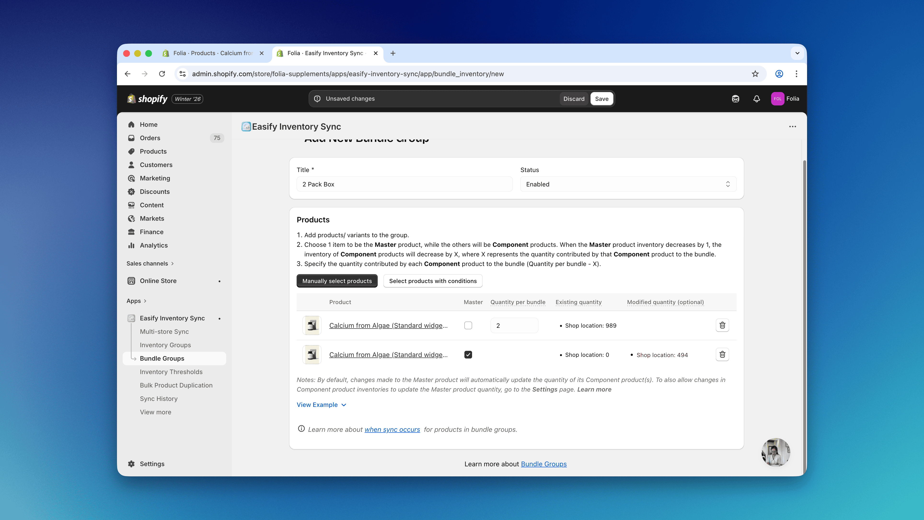Bundle Configuration Quantities