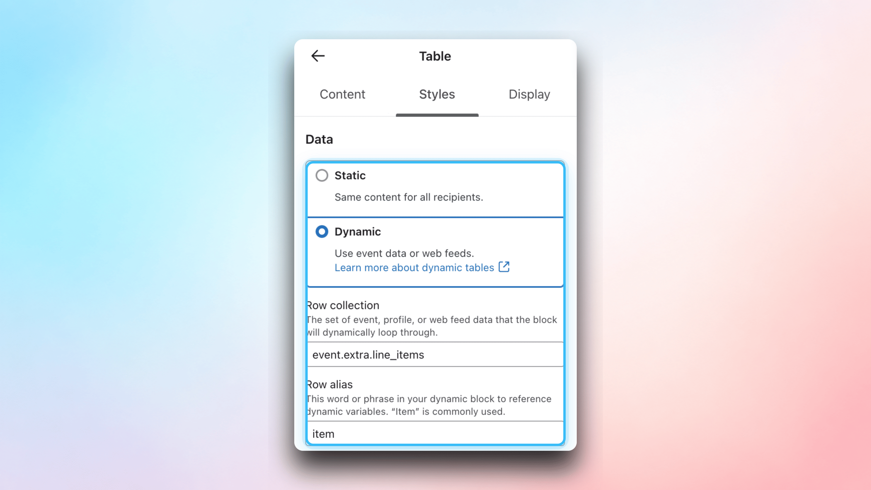 Configure Content repeat rules