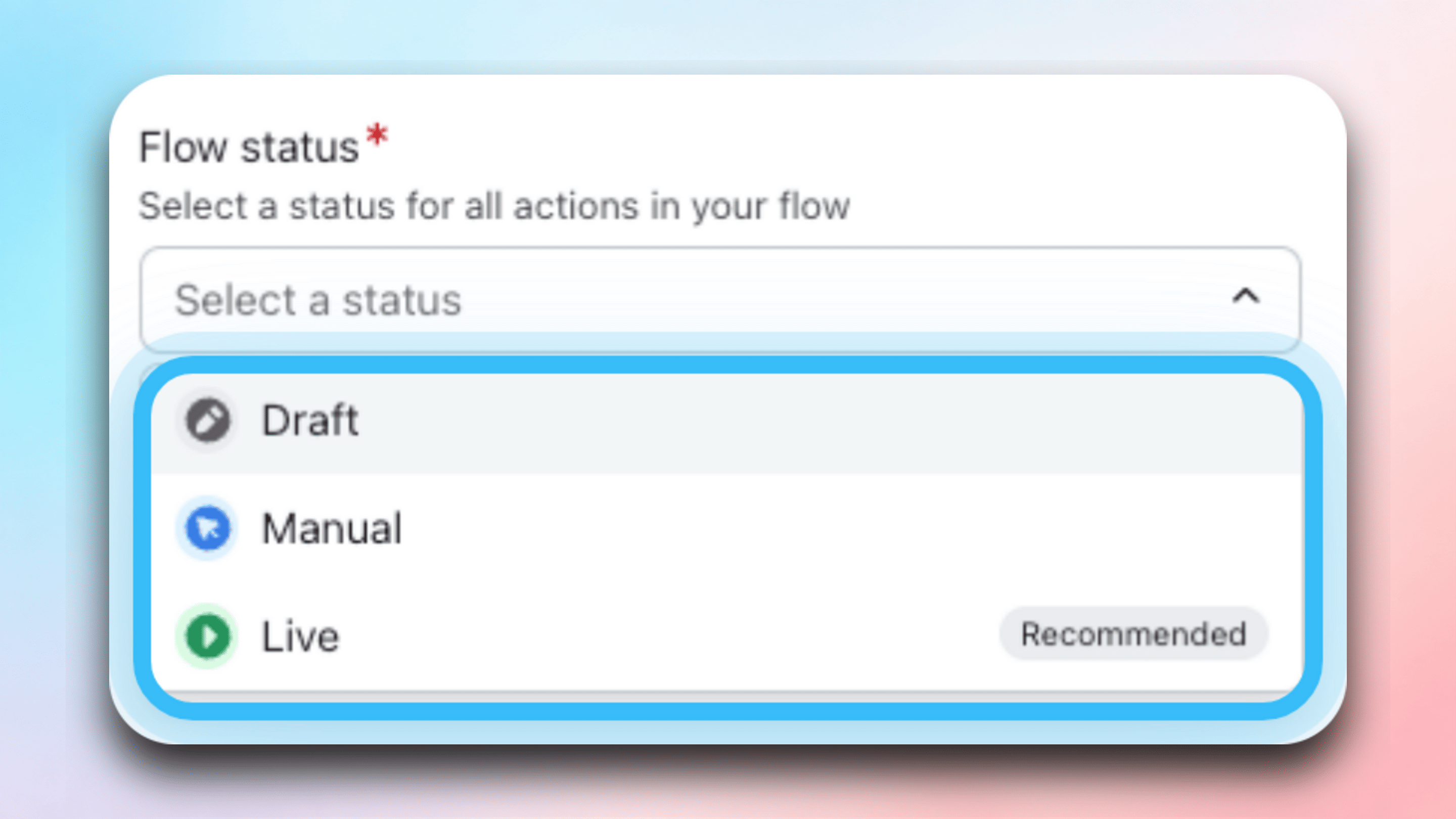 Set flow to live