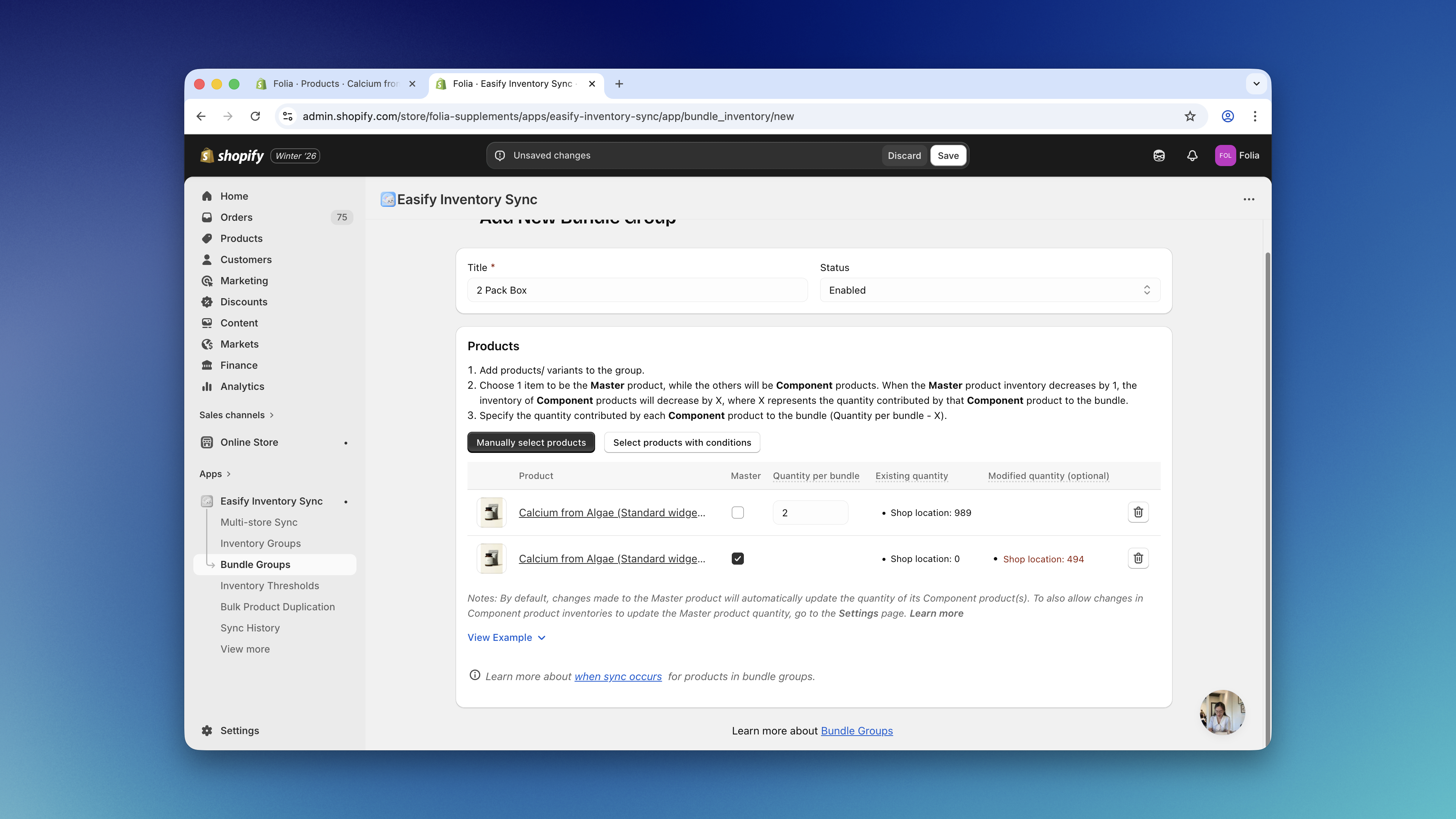Bundle Configuration Quantities