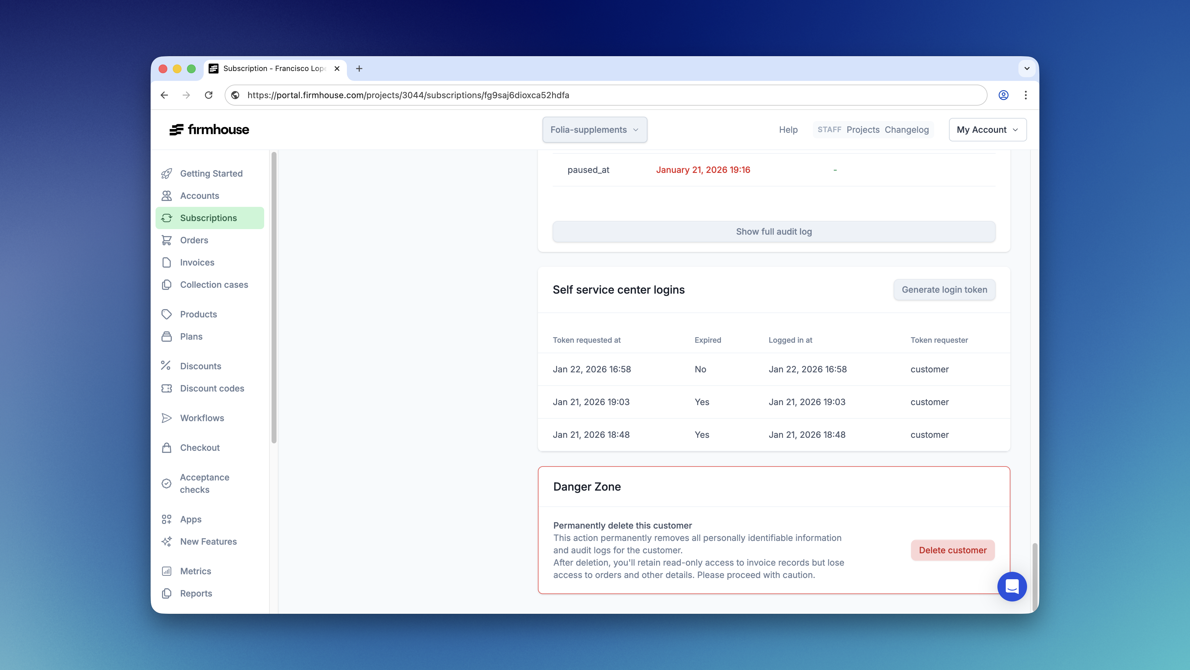 Danger Zone Sub Deletion