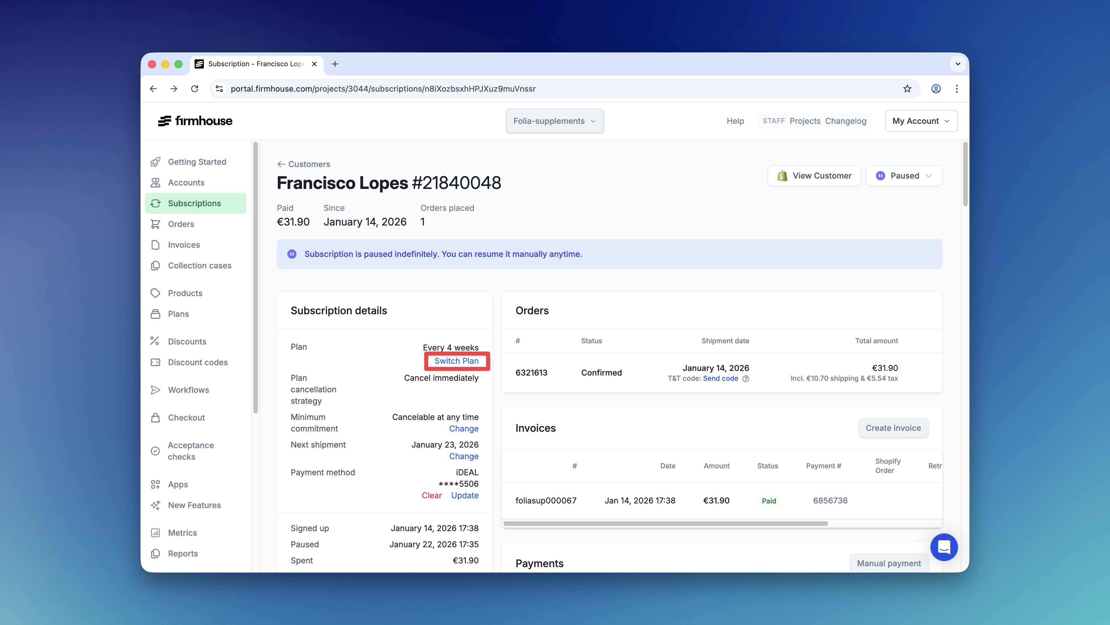 Fm Change Plan Button