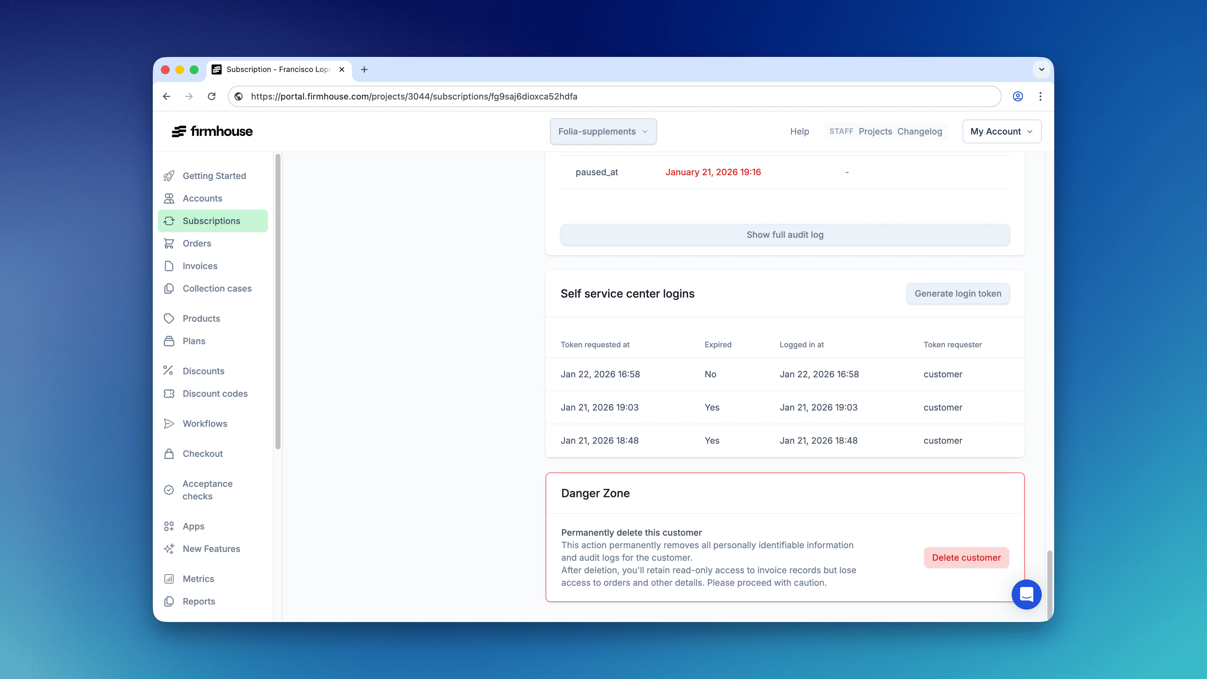 Danger Zone Sub Deletion