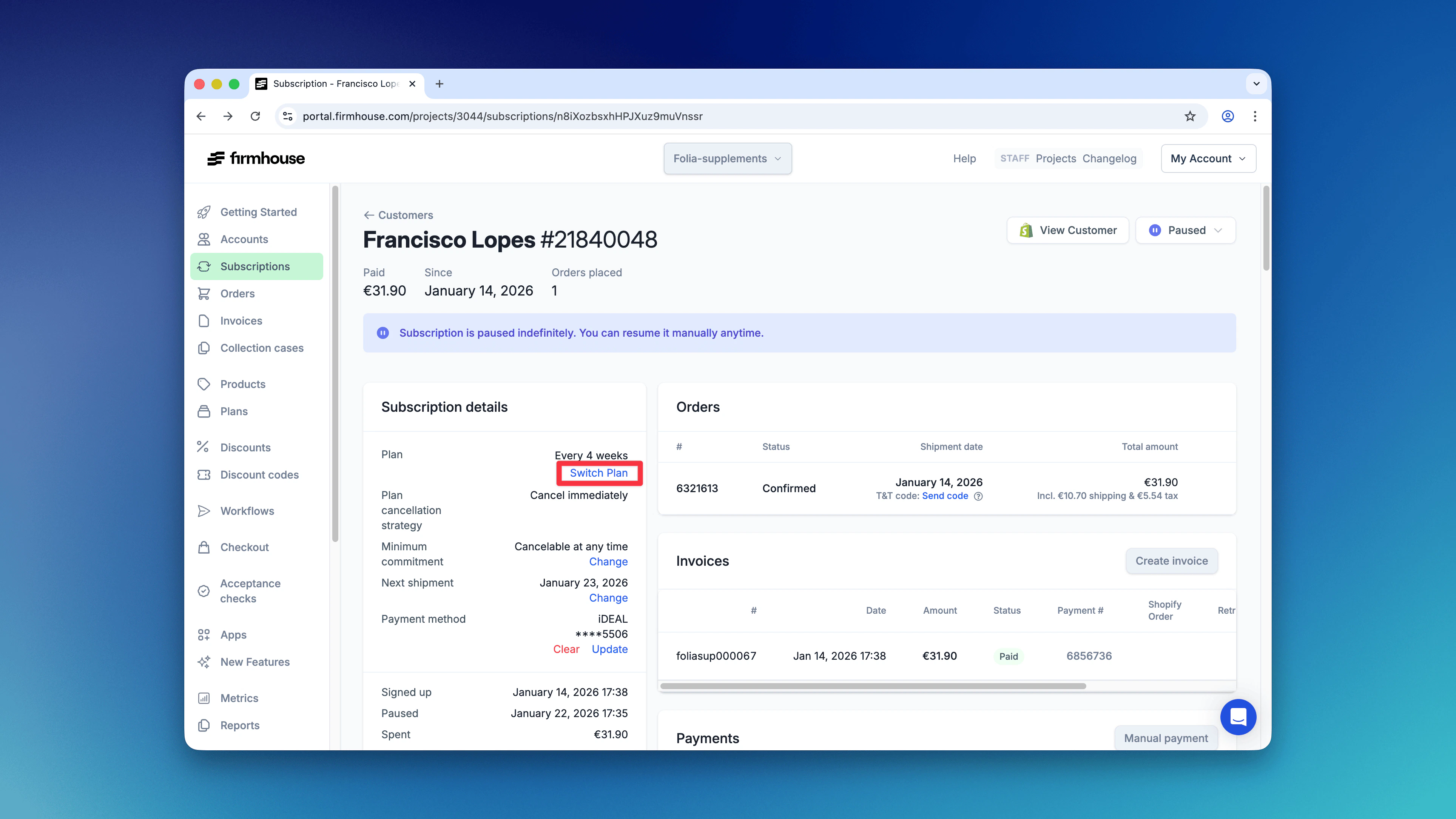 Fm Change Plan Button