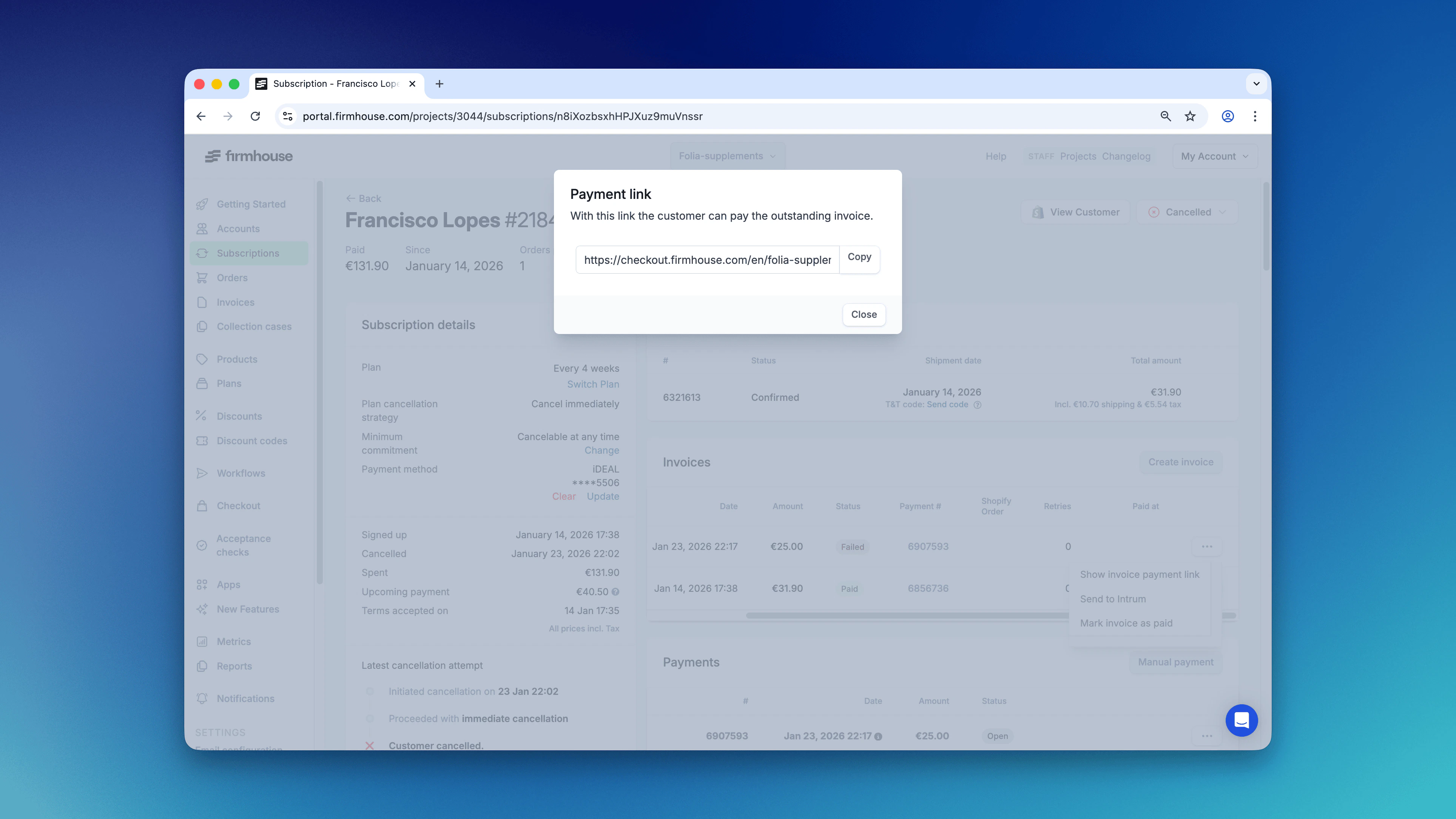 Manual Retry Url Modal