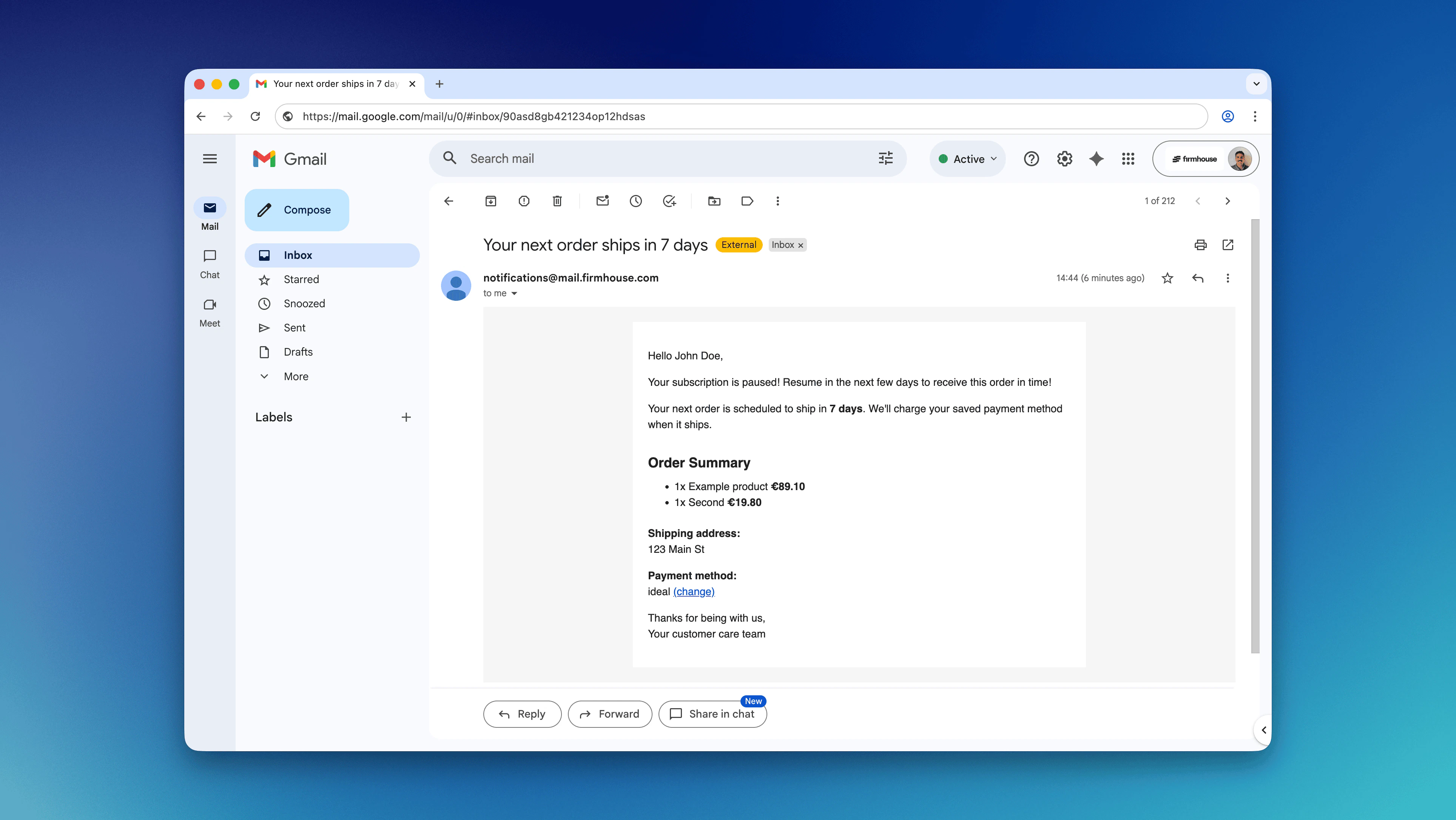 Paused Sub Email Notification