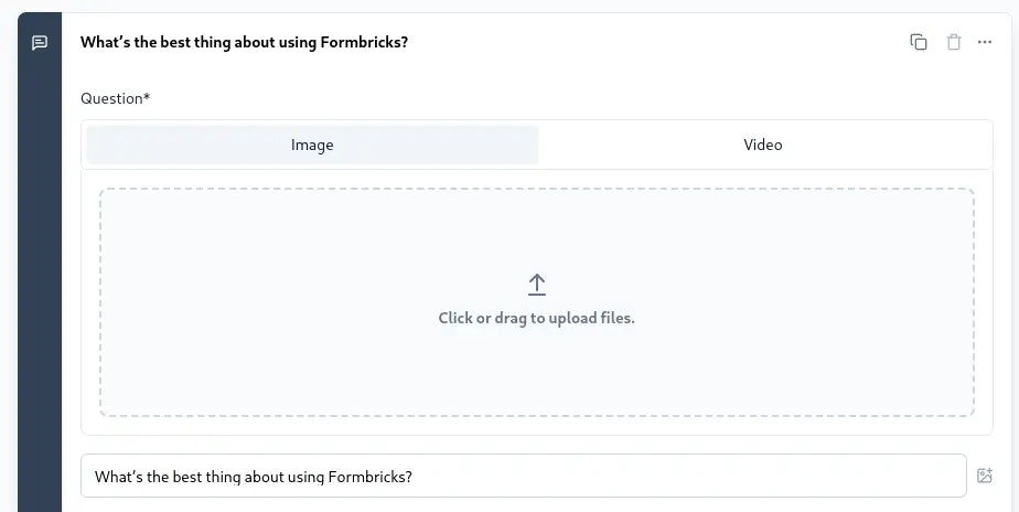 Overview of adding image to question