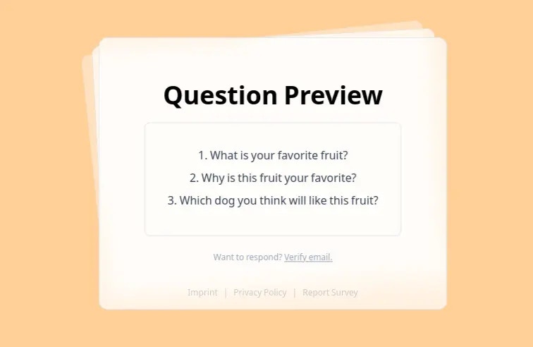 Choose a link survey template