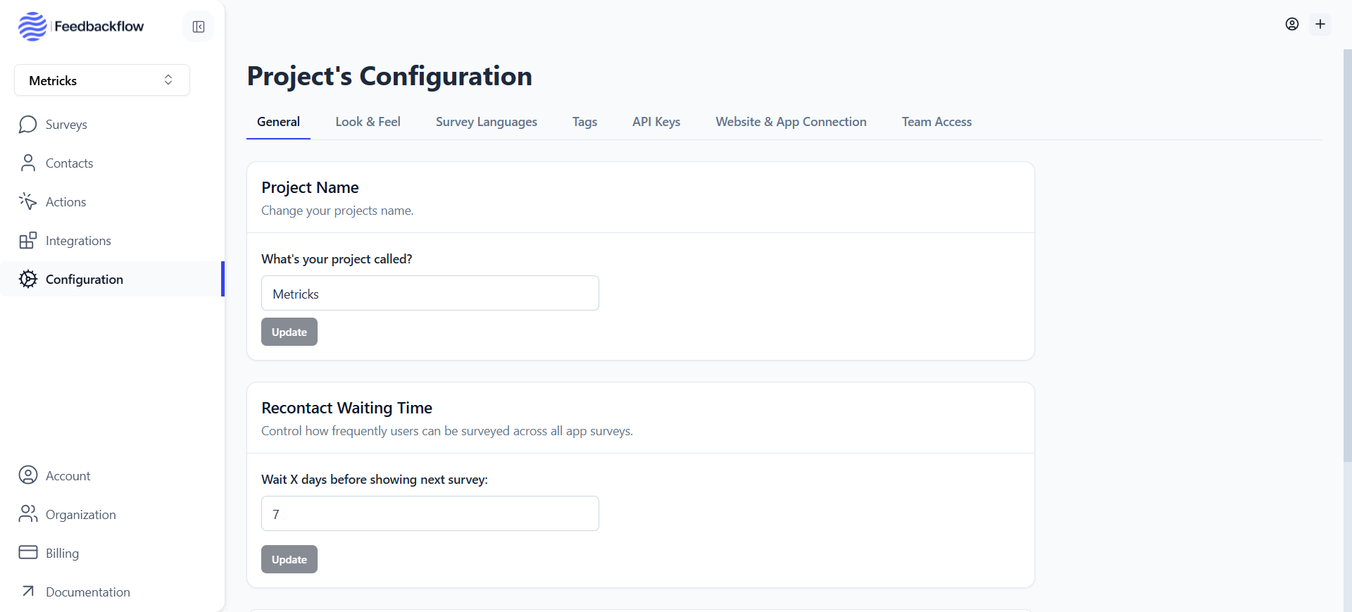 Feedbackflow Project-Wide Wait Time