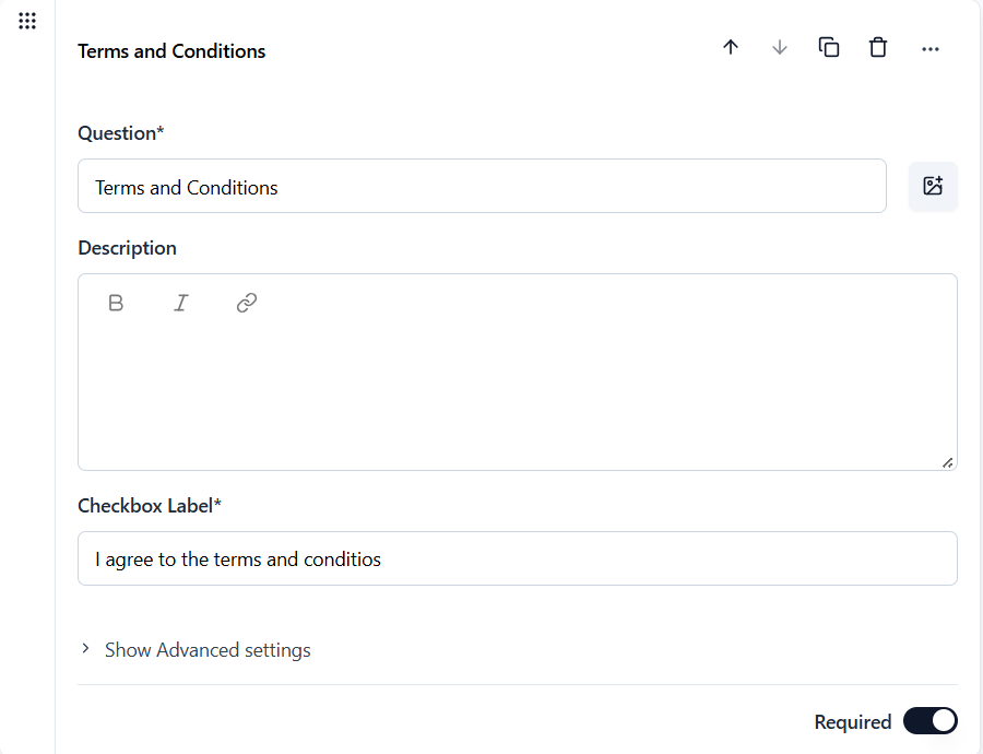 Overview of Consent question type