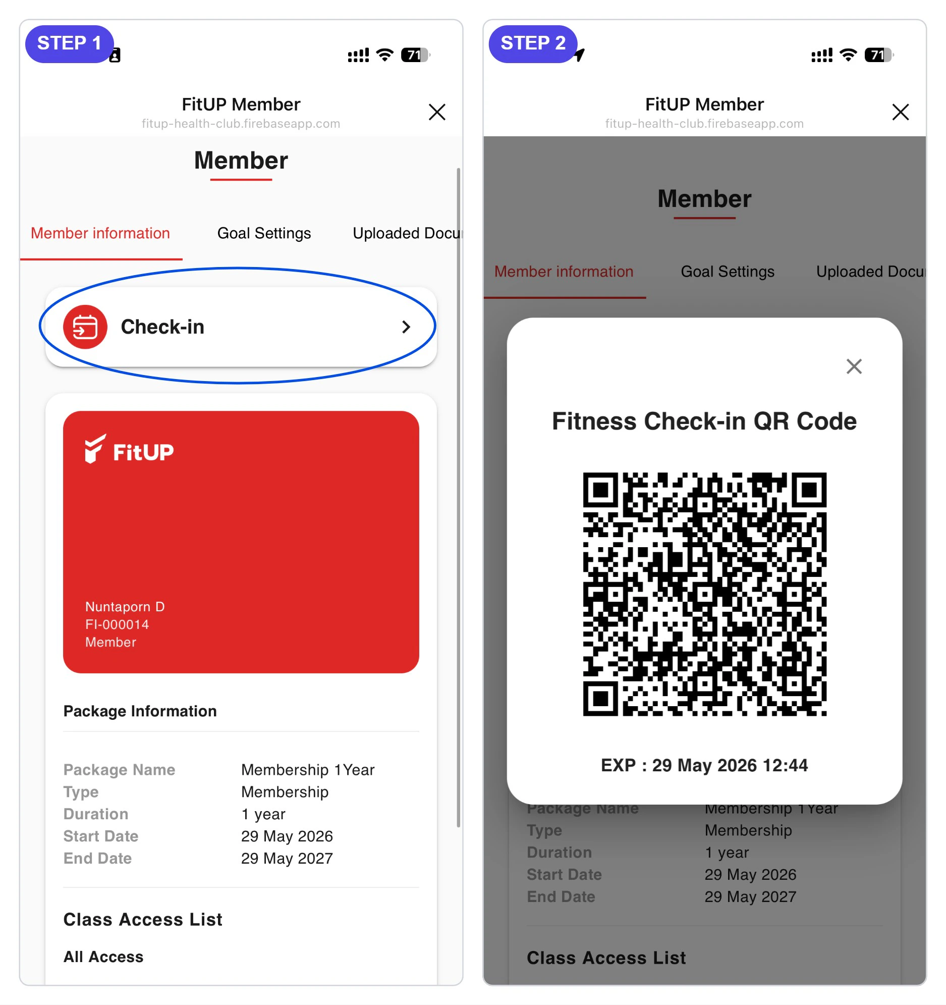 เช็คอินฟิตเนสด้วย QR Code ในแอป ผ่าน LINE OA ฟิตเนส เช็คอินฟิตเนสด้วย QR Code ในแอป ผ่าน LINE OA ฟิตเนส