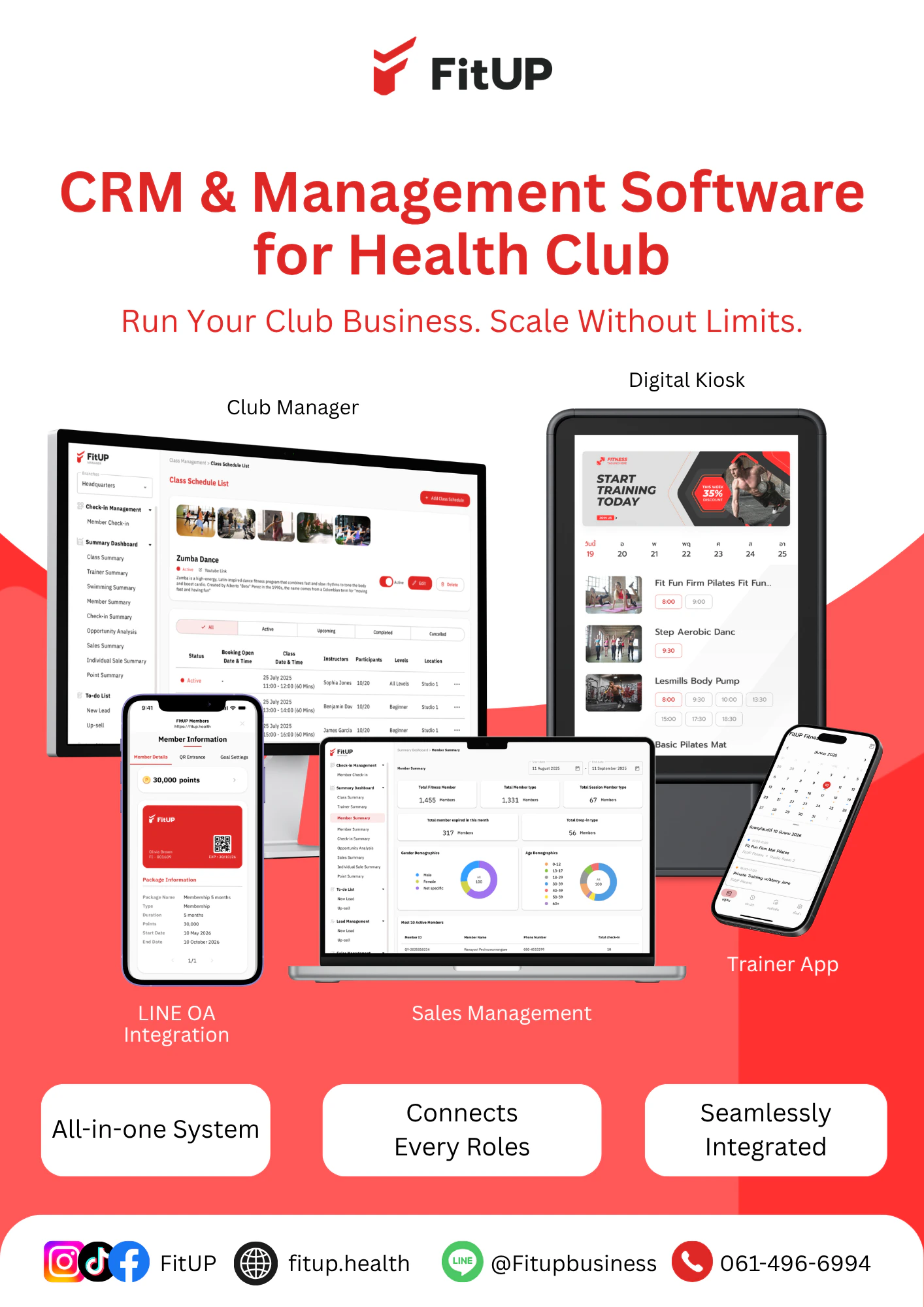 ภาพรวมของระบบบริหารจัดการฟิตเนส FitUP Manager (Version 2) ภาพรวมของระบบบริหารจัดการฟิตเนส FitUP Manager (Version 2)