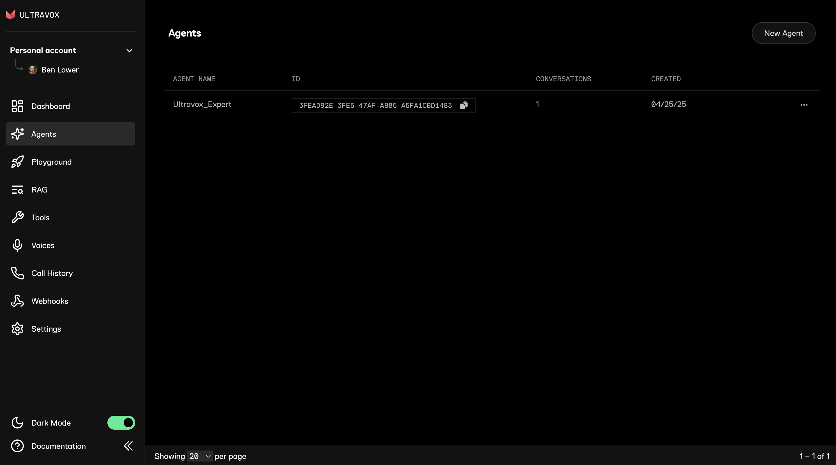 Agent Quickstart - Ultravox Docs