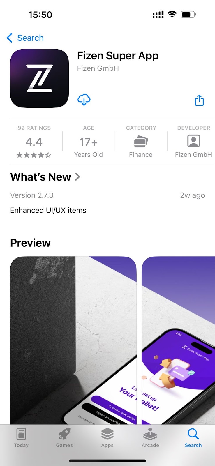 Fizen Super App listing on the App Store