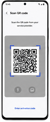 Scan QR code screen