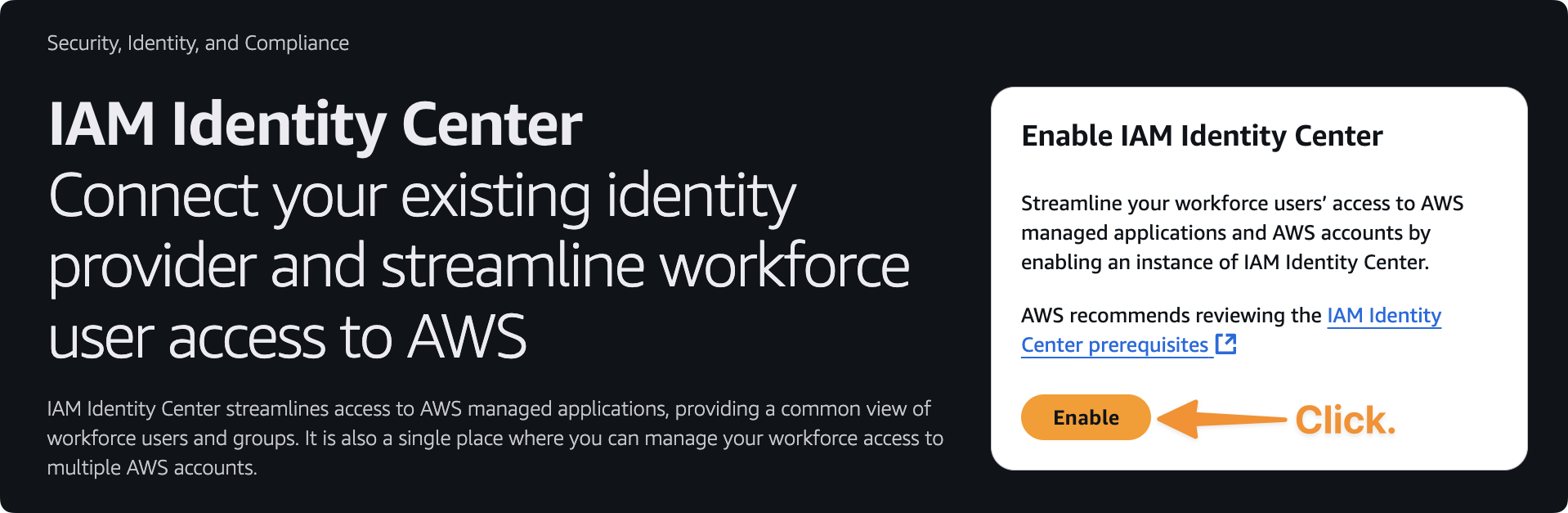 Enable Identity Center