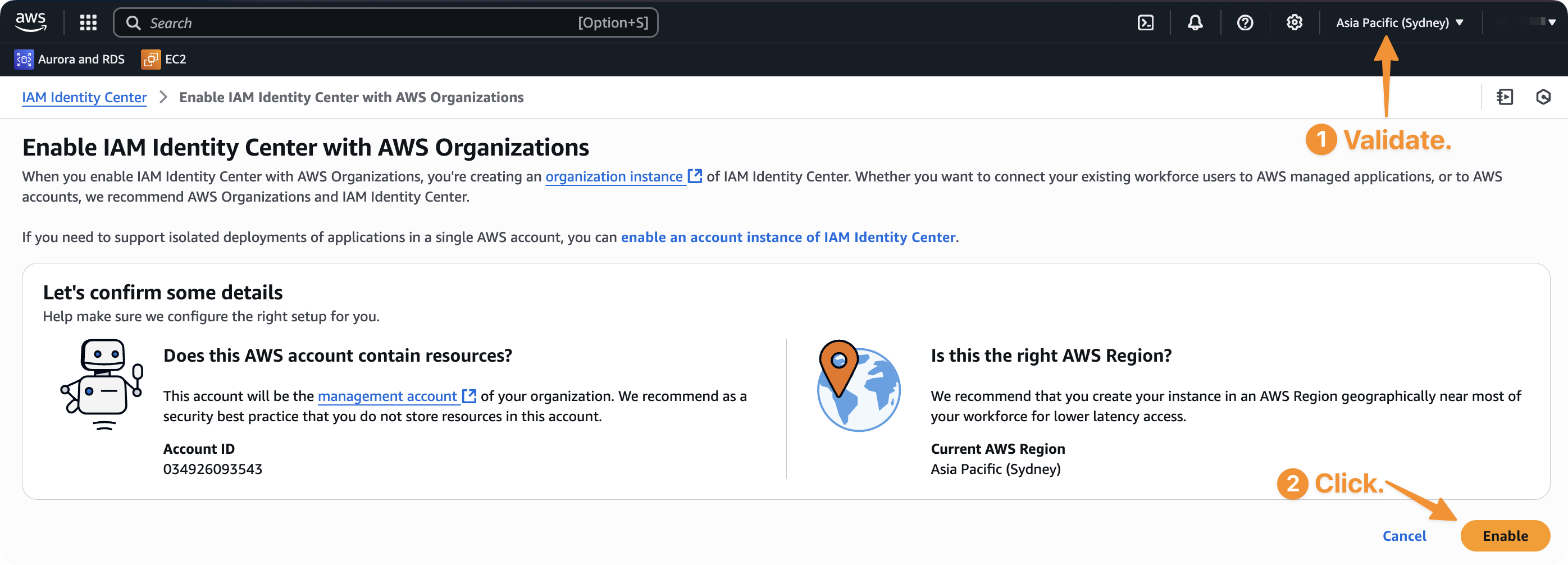 Enable Identity Center