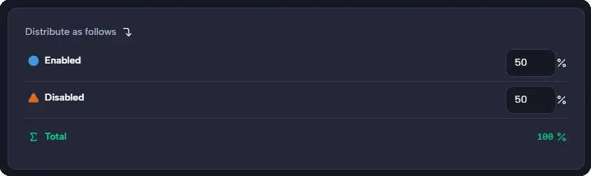 Experiment rollout form