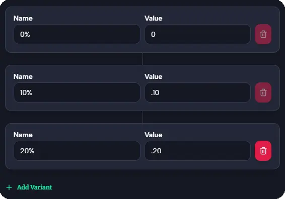 Flag variants filled out