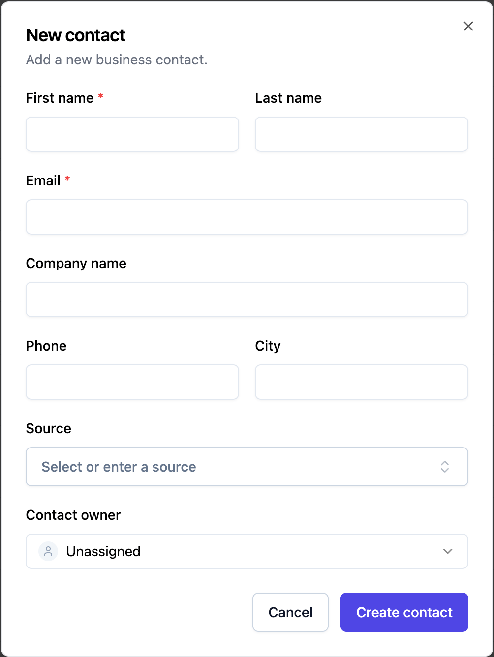 Create Contact