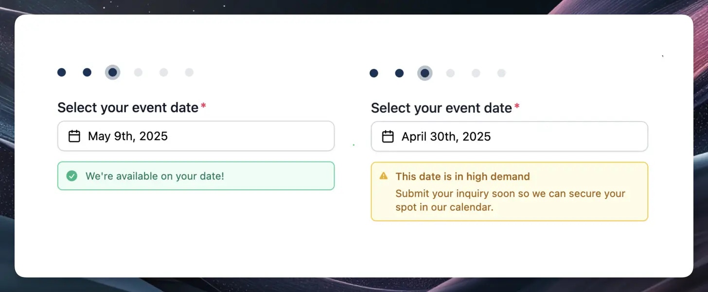Availability messages