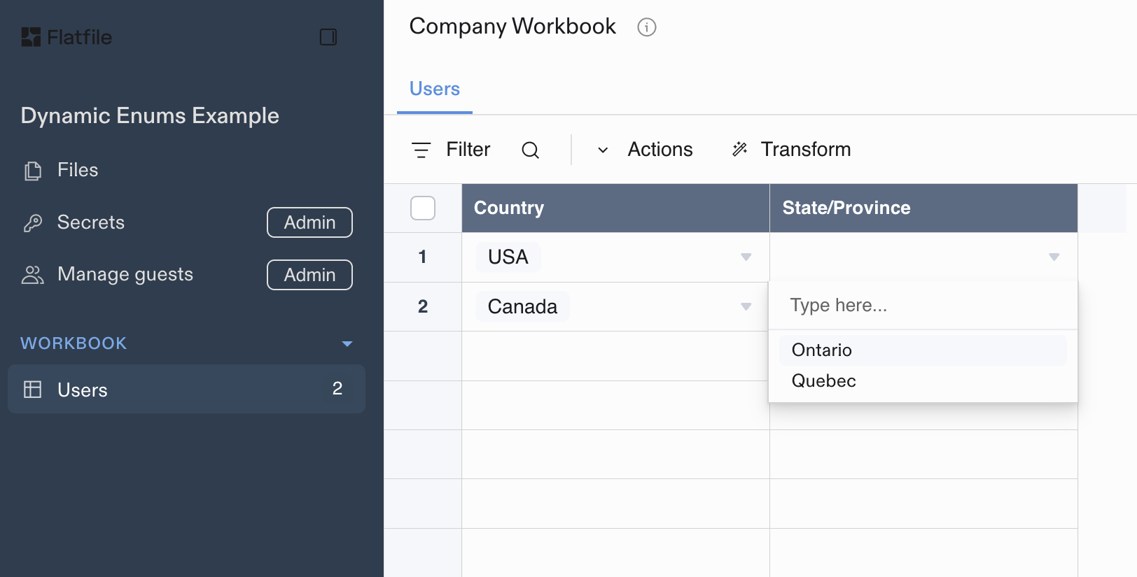 Reference Field Filtering