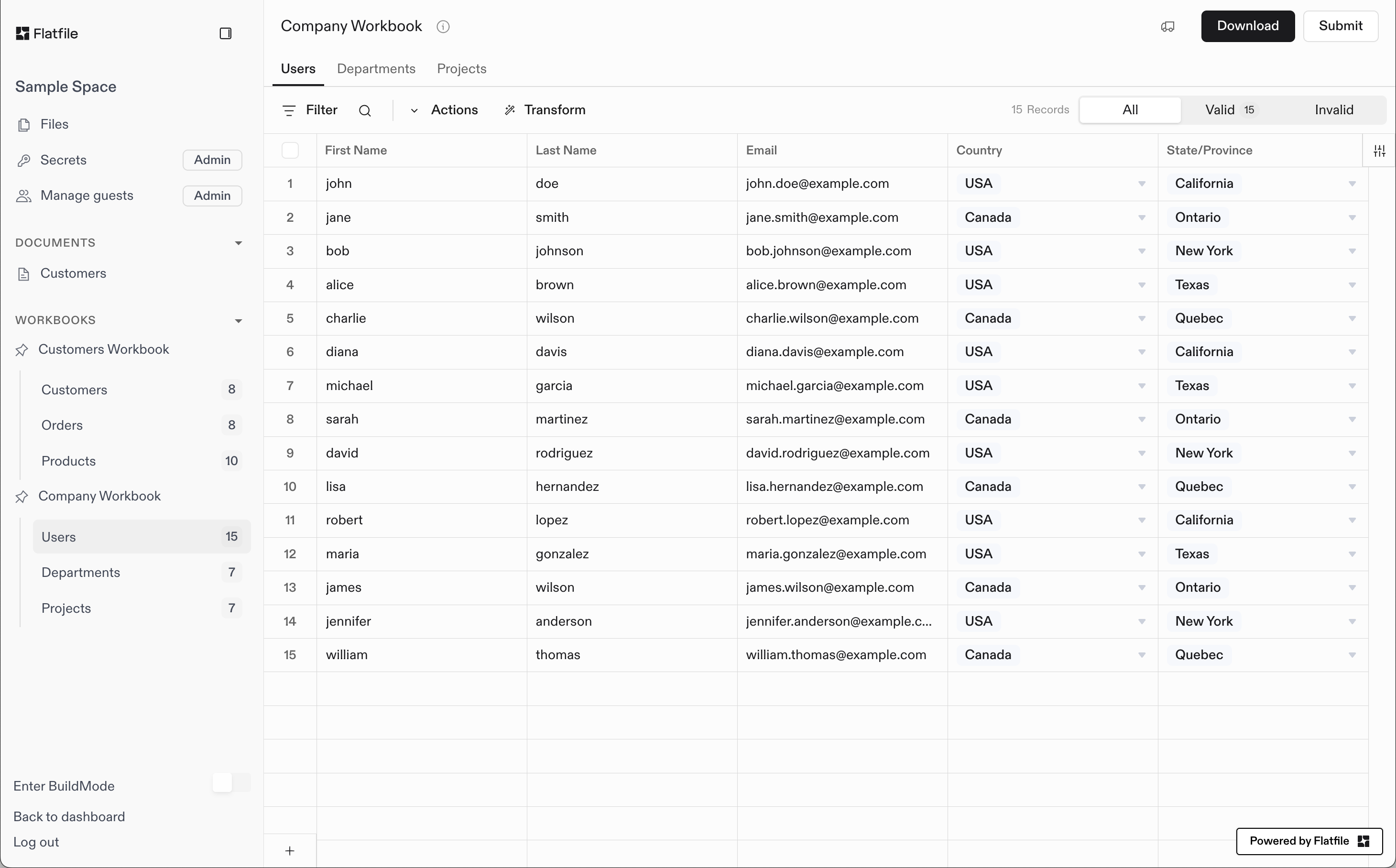 Spaces - Flatfile Developer Docs