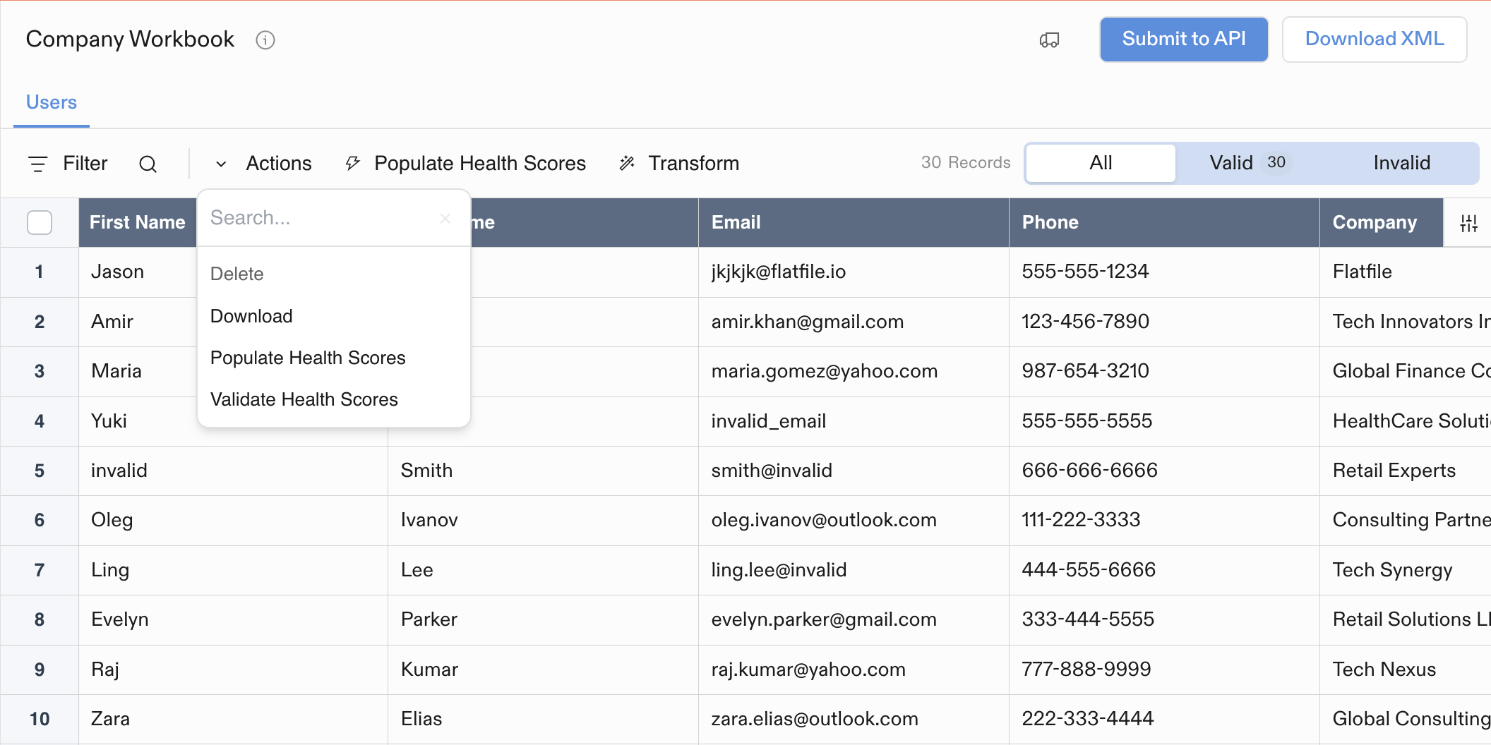 Actions - Flatfile Developer Docs