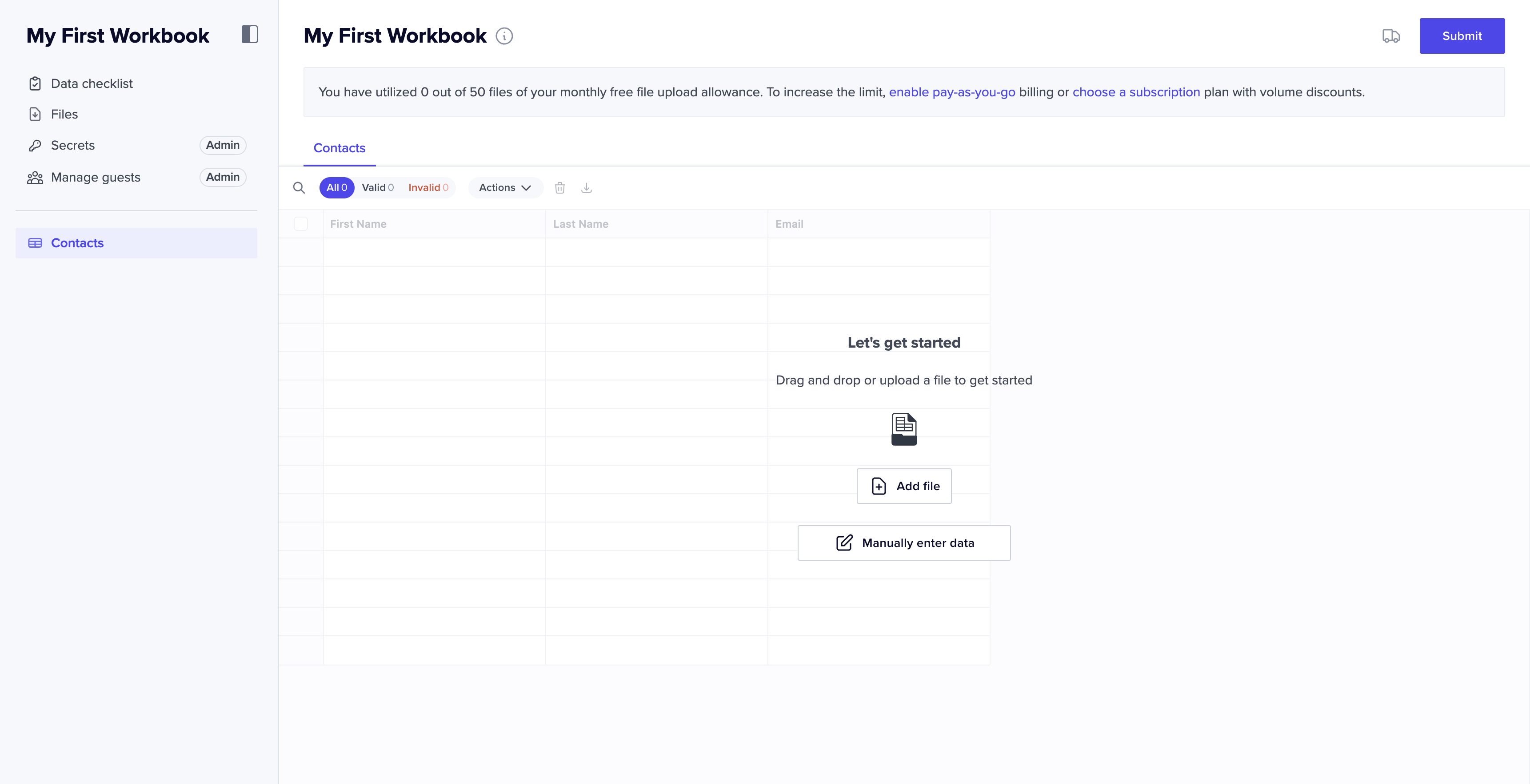 Configure a submit Action - Flatfile Developer Docs
