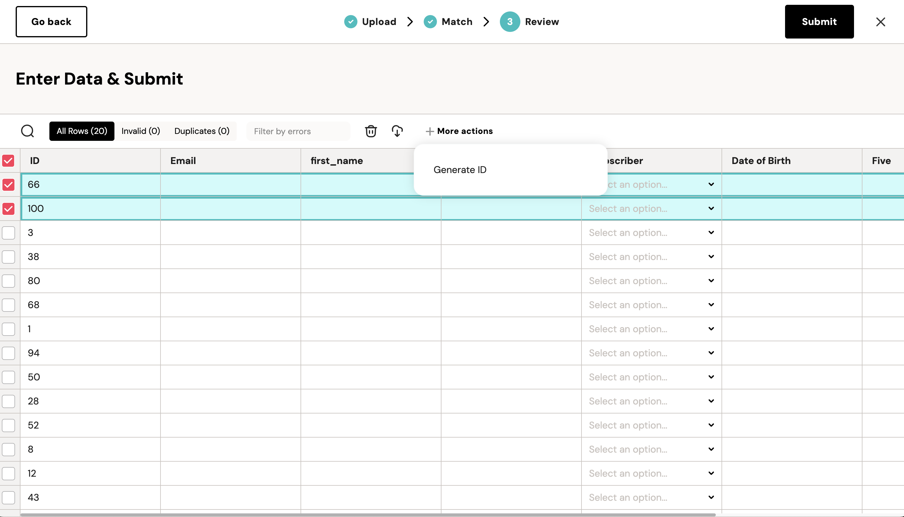 Custom Actions Preview