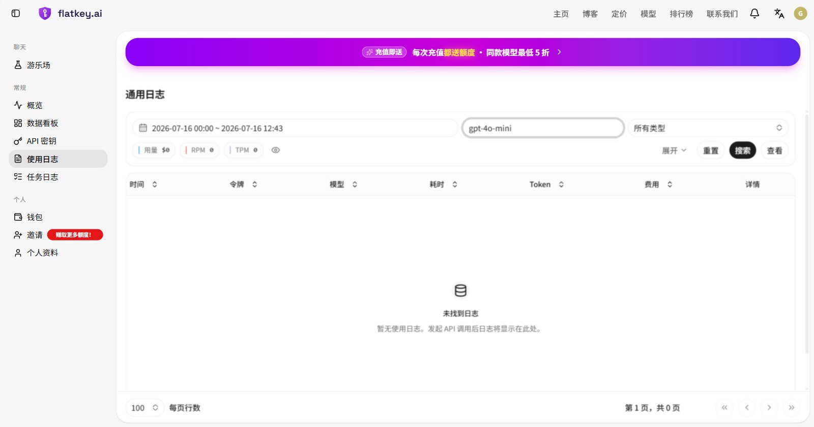 在 Flatkey 使用日志中使用模型名称筛选器