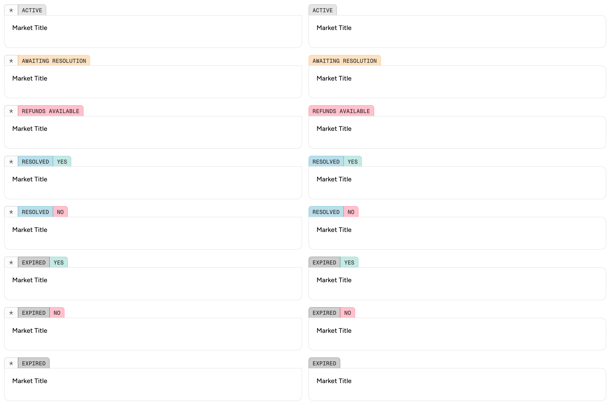 All market states, light mode
