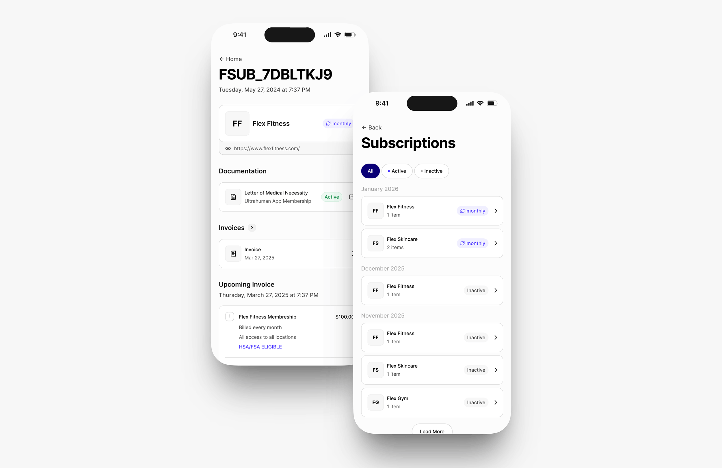Portal: Subscriptions & Invoices