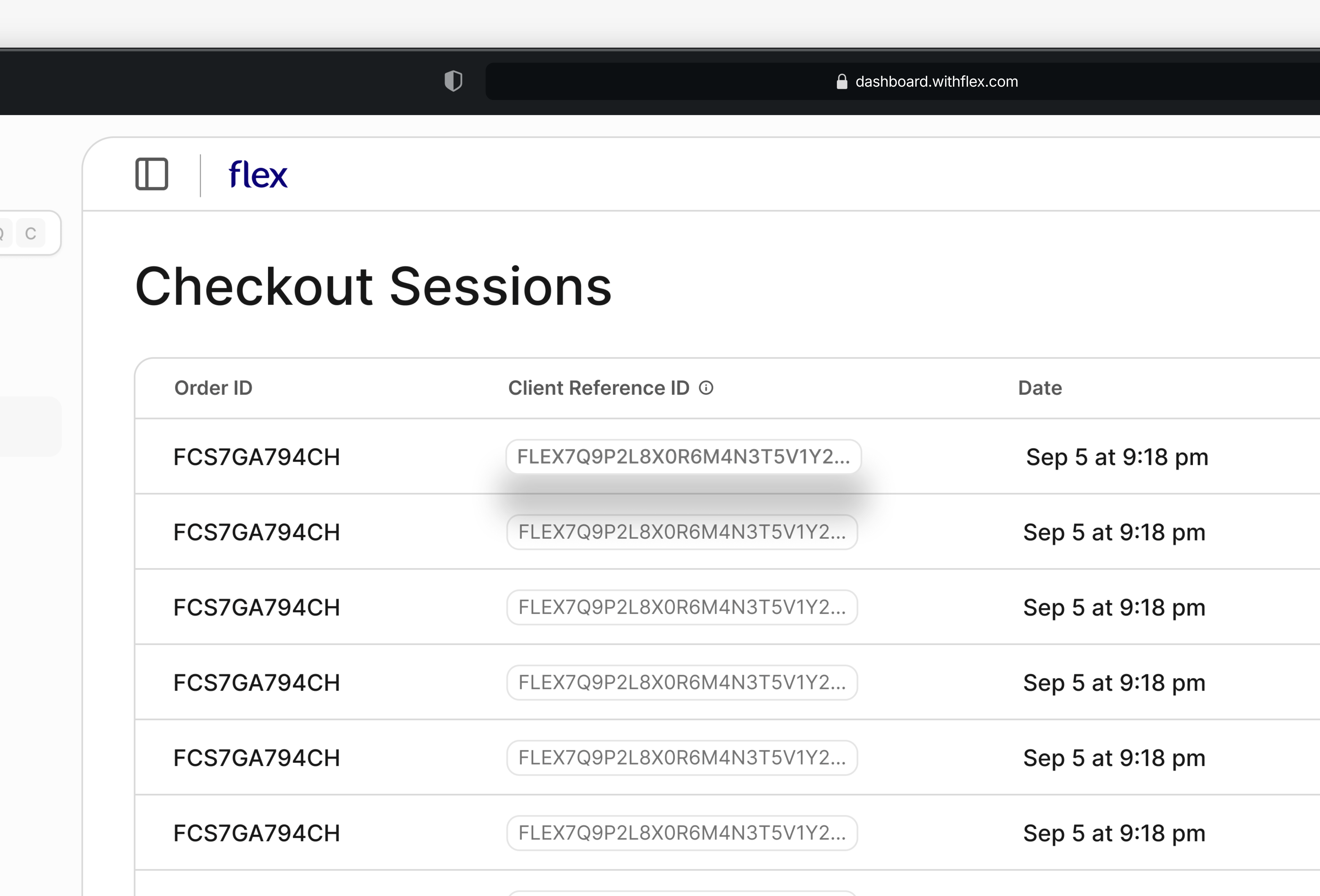 Dashboard ARN and Client Reference ID Visibility