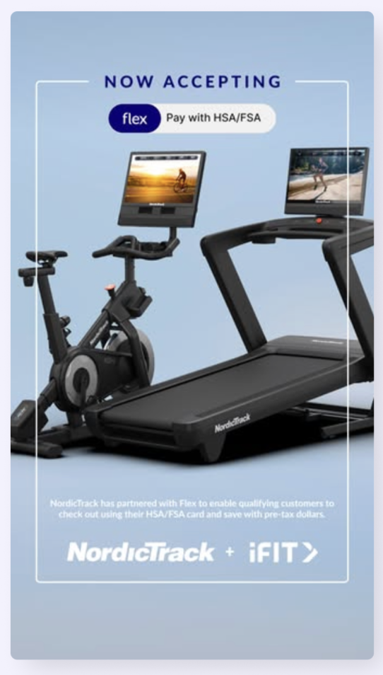 Paid social ad example - NordicTrack