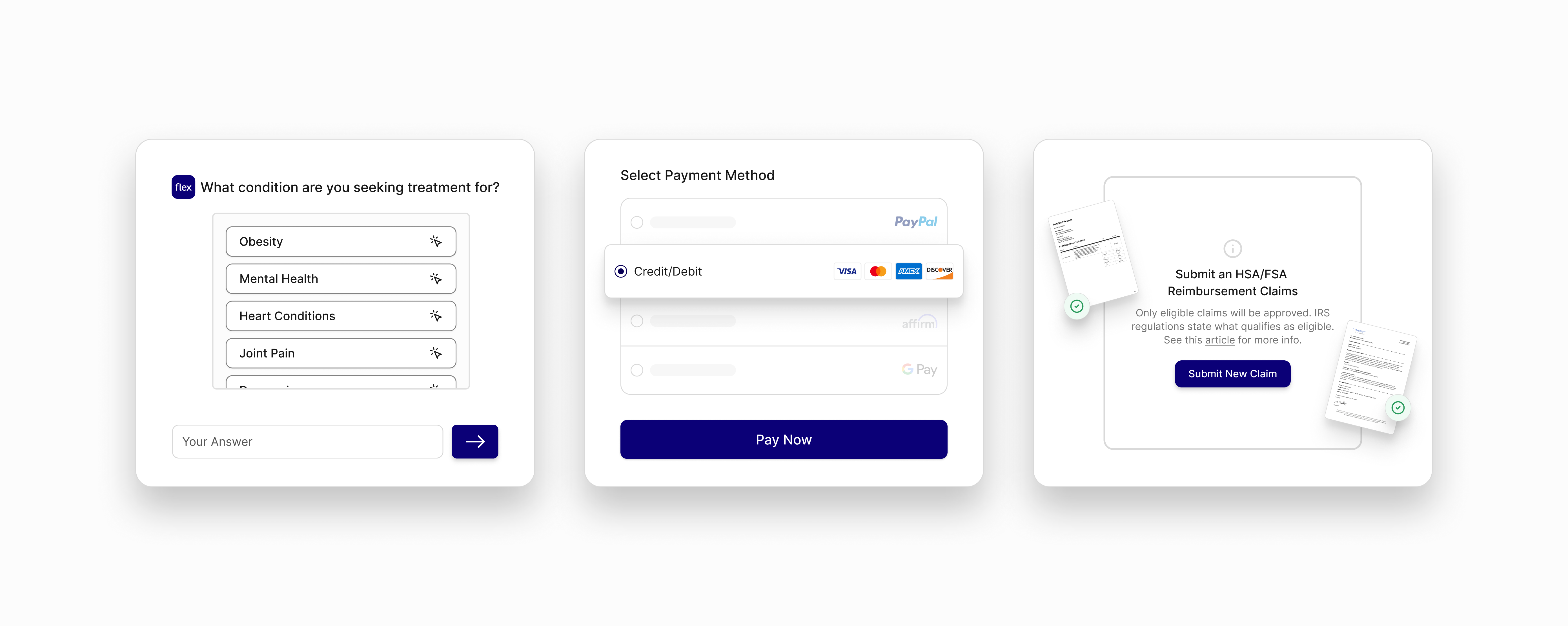 Reimbursement page assets