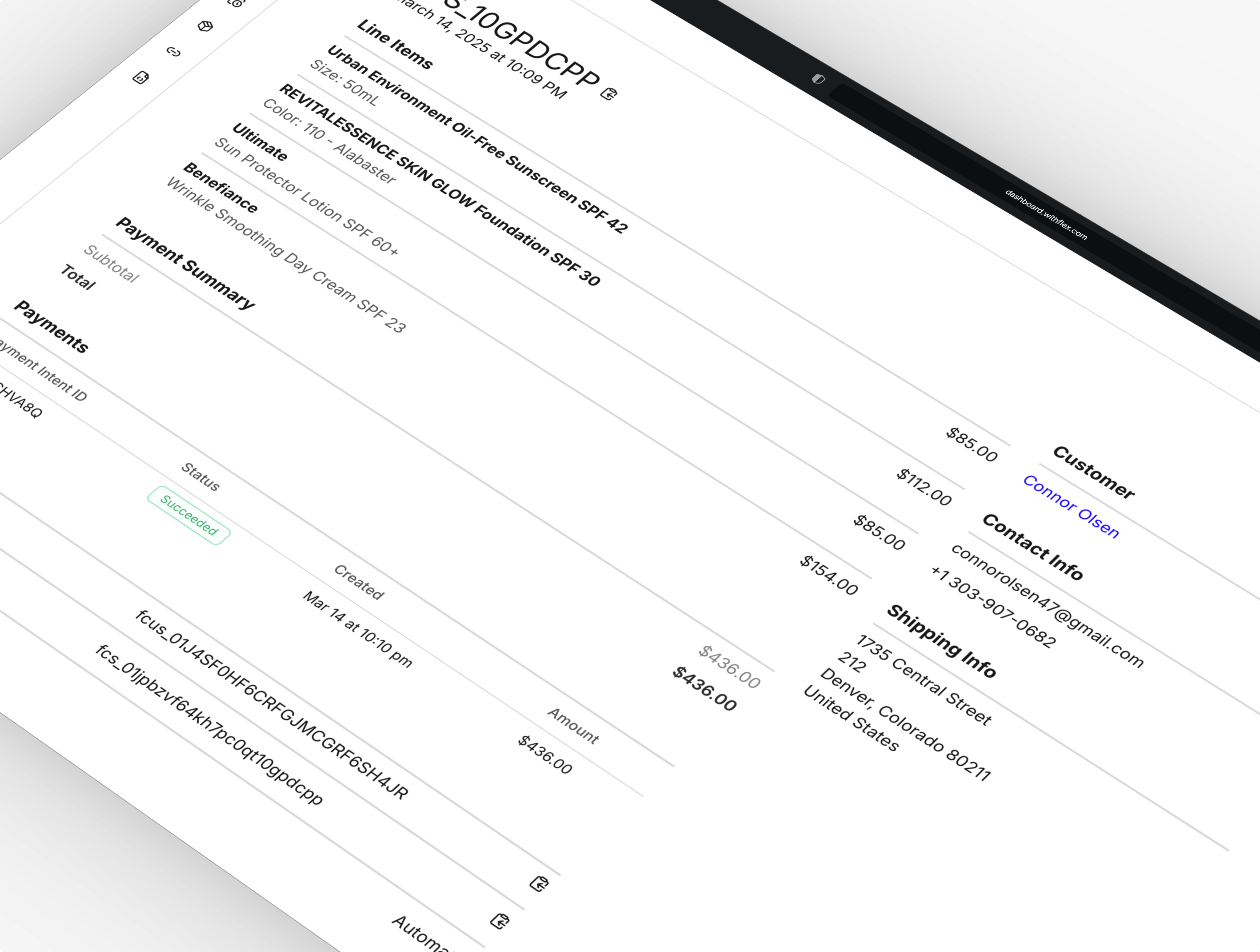 Order + Subscription Page
