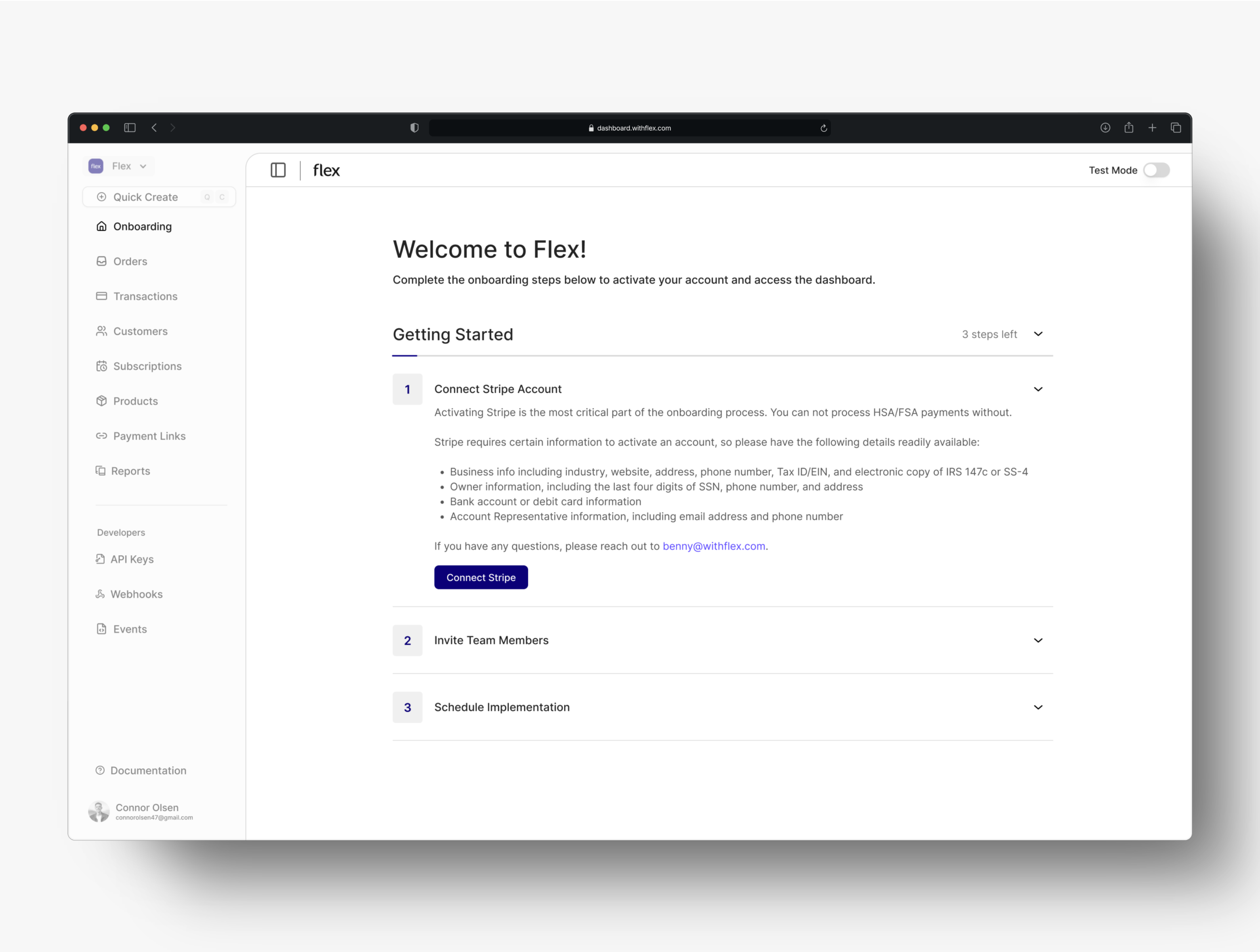 Dashboard Navigation