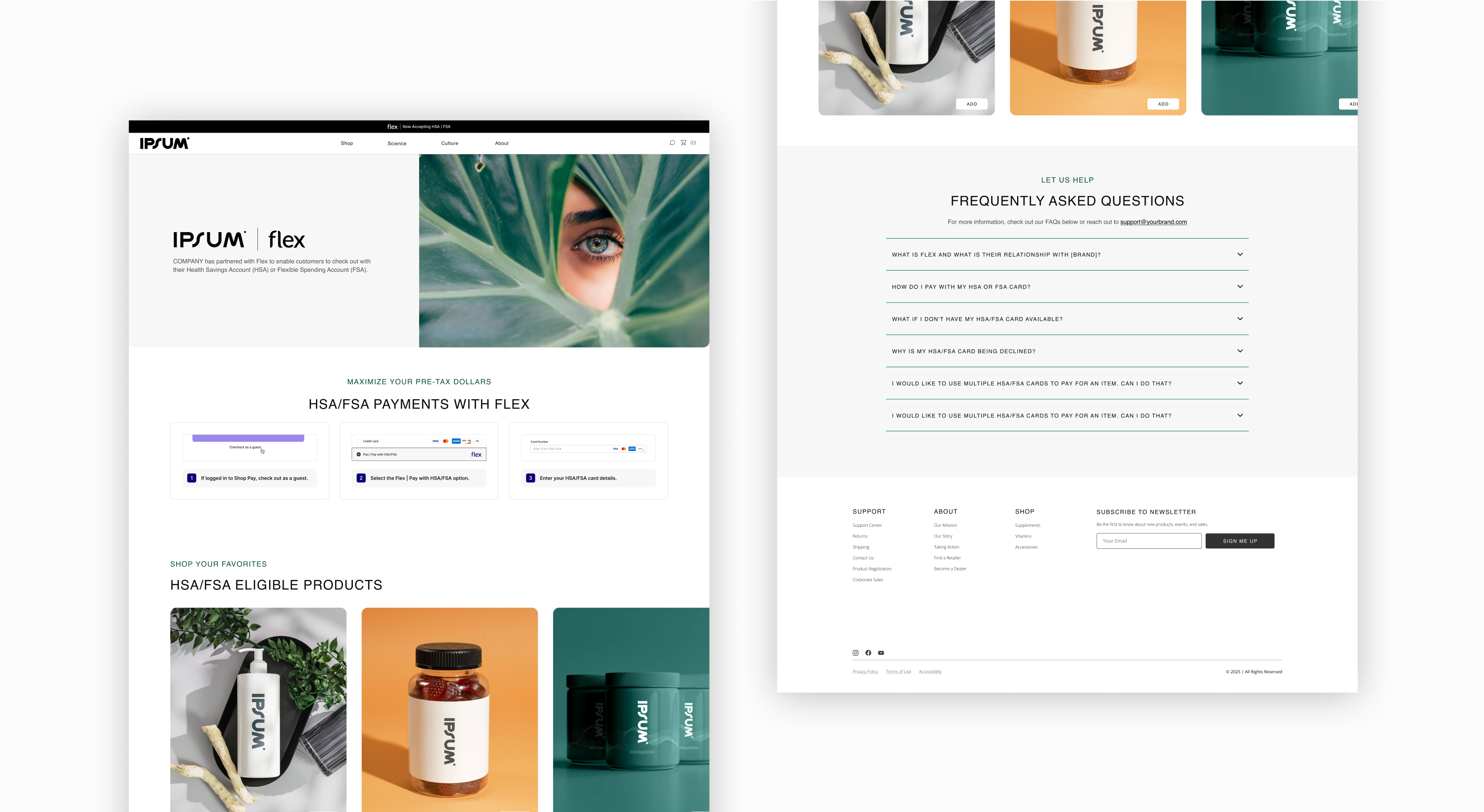 Landing page example