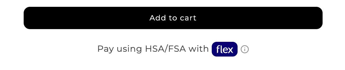The Flex badge on a Shopify product page