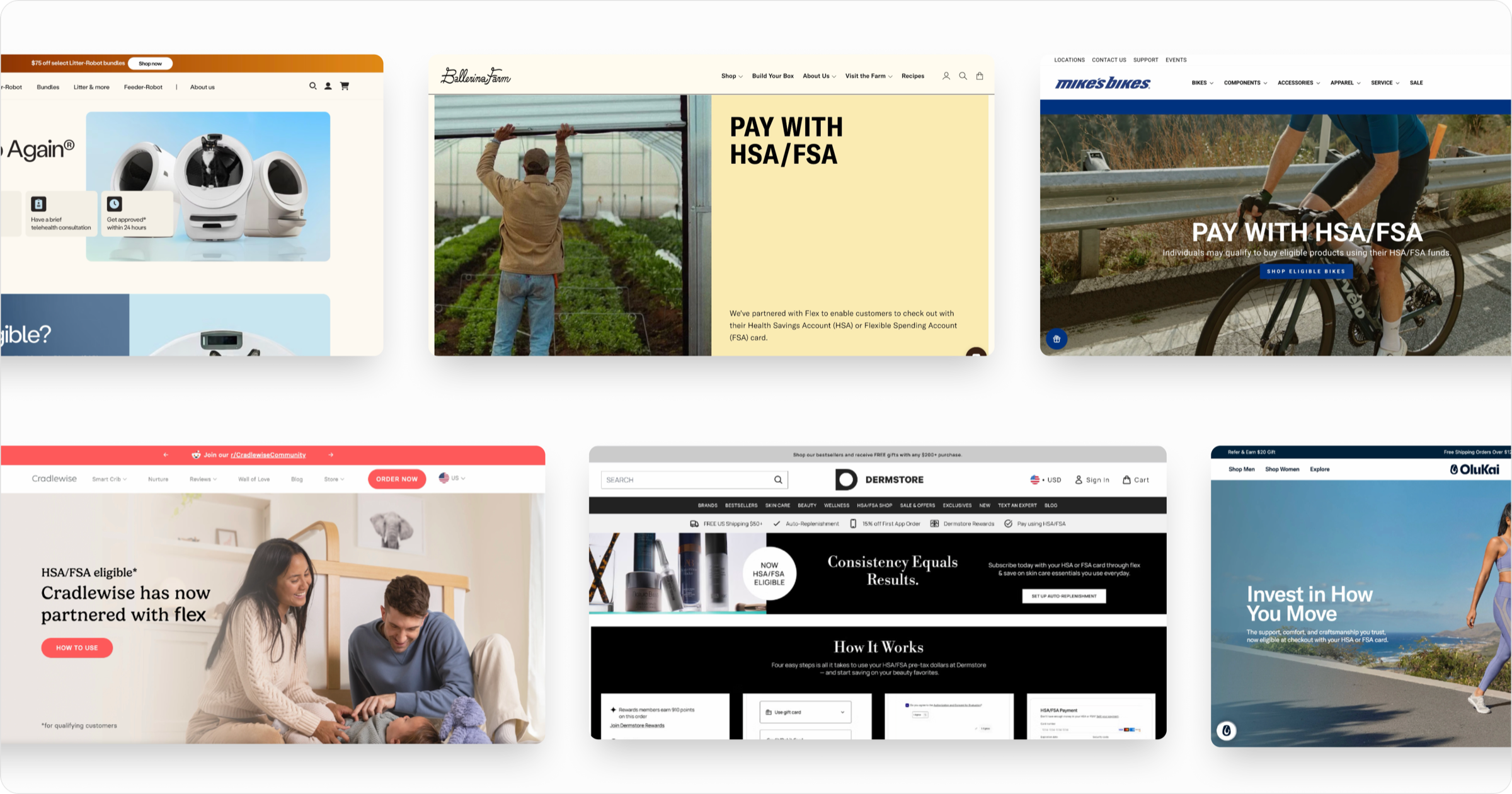 Merchant landing page examples