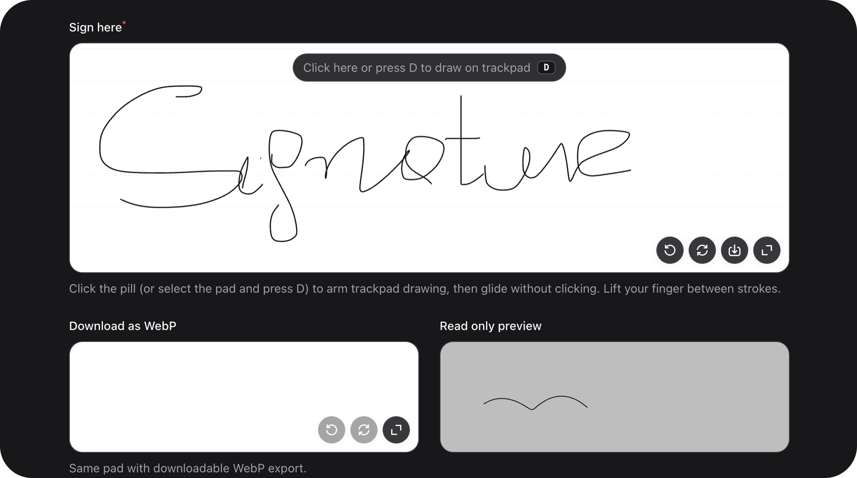 SignatureField
